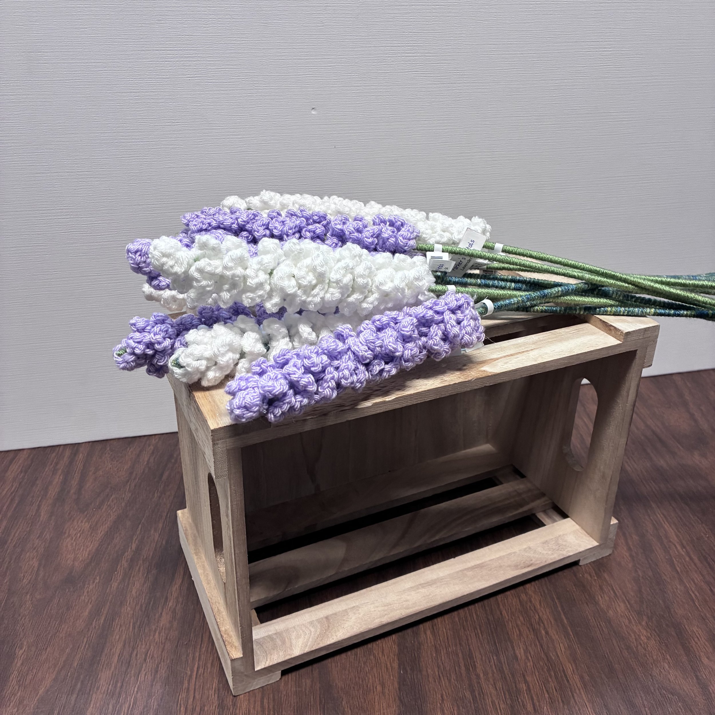 Crochet Lavender & White Flower Stems