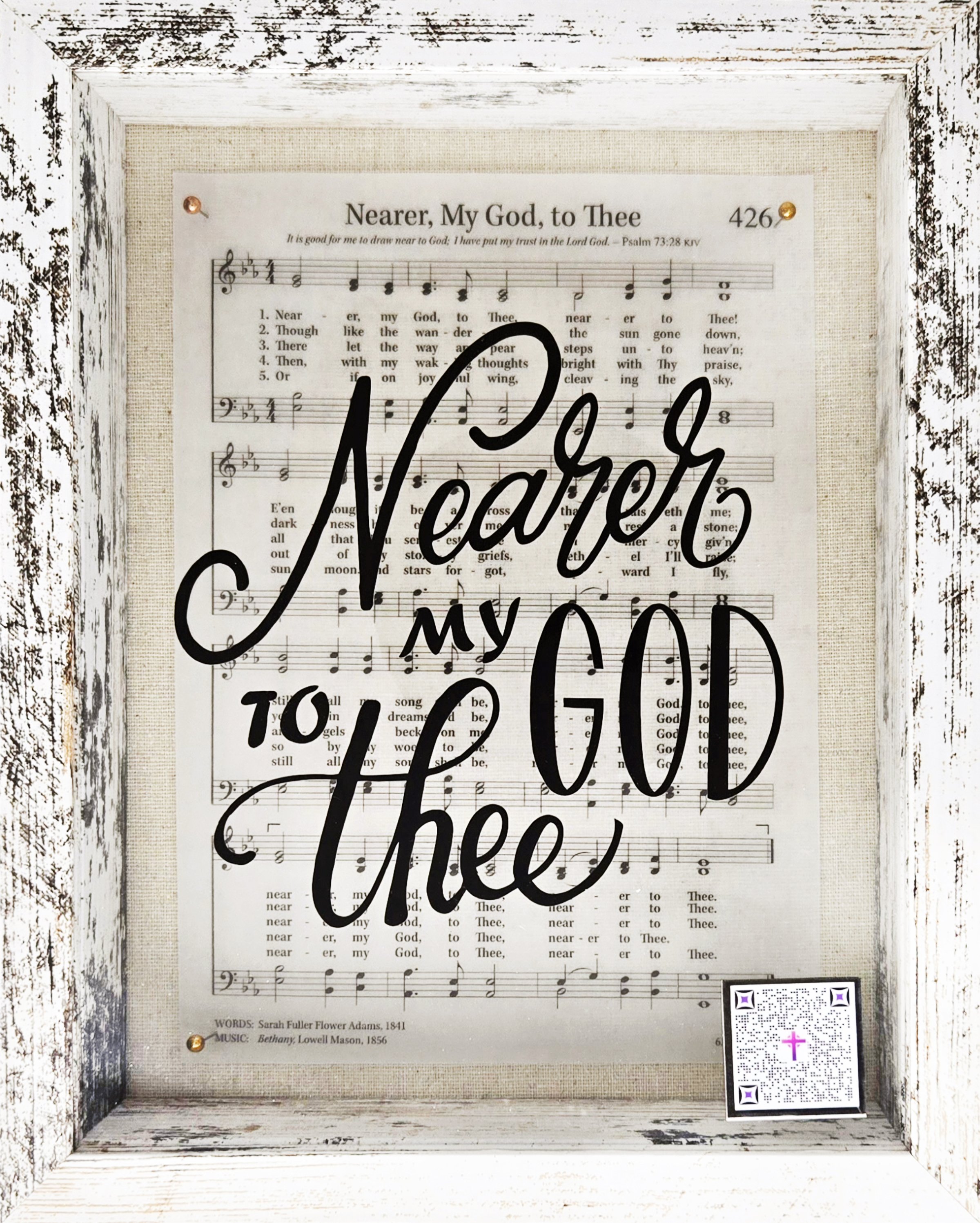 Framed Hymn Art: Nearer, My God, to Thee