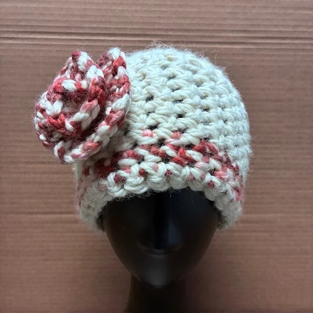 Floral Crochet Beanie