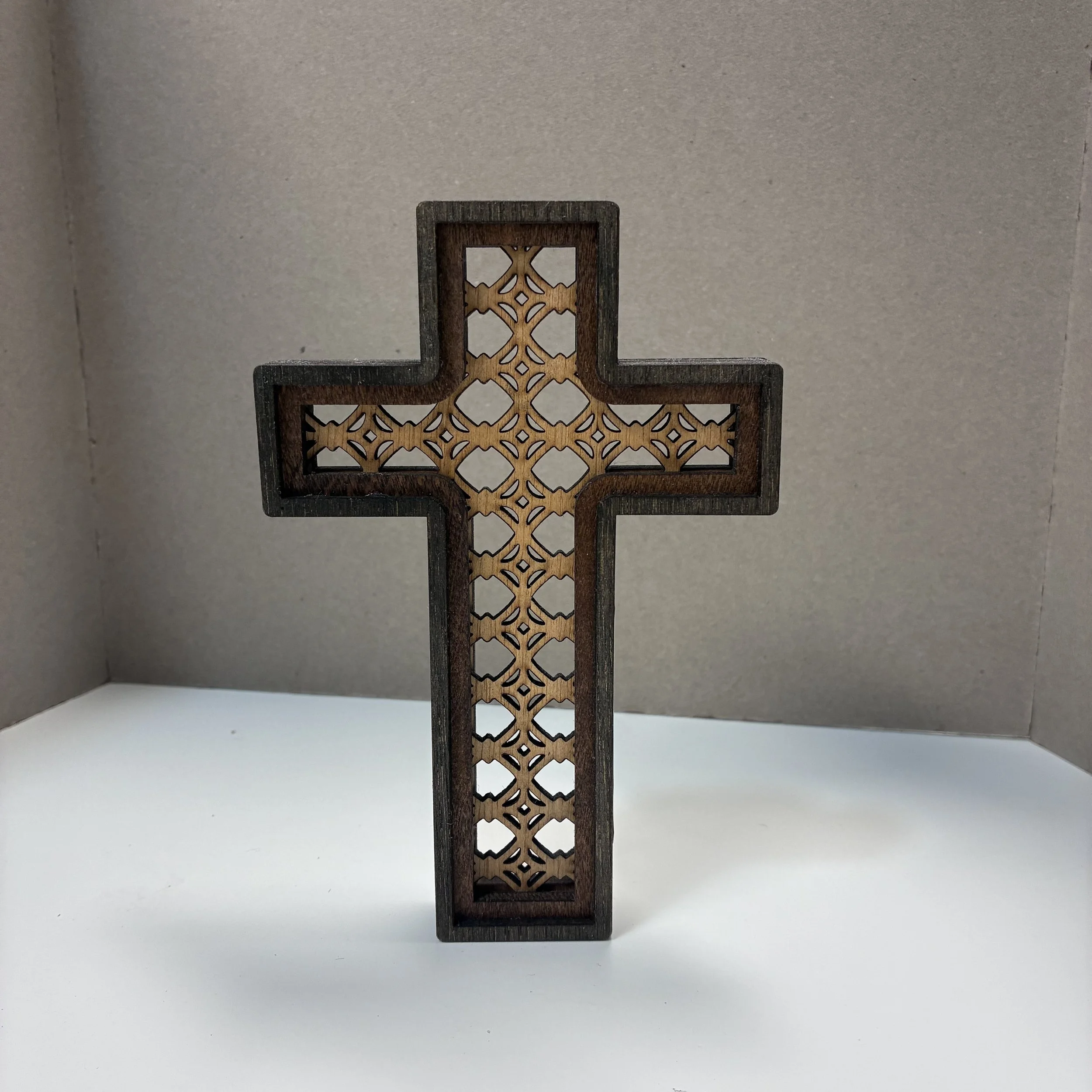 Wooden Lattice Cross II