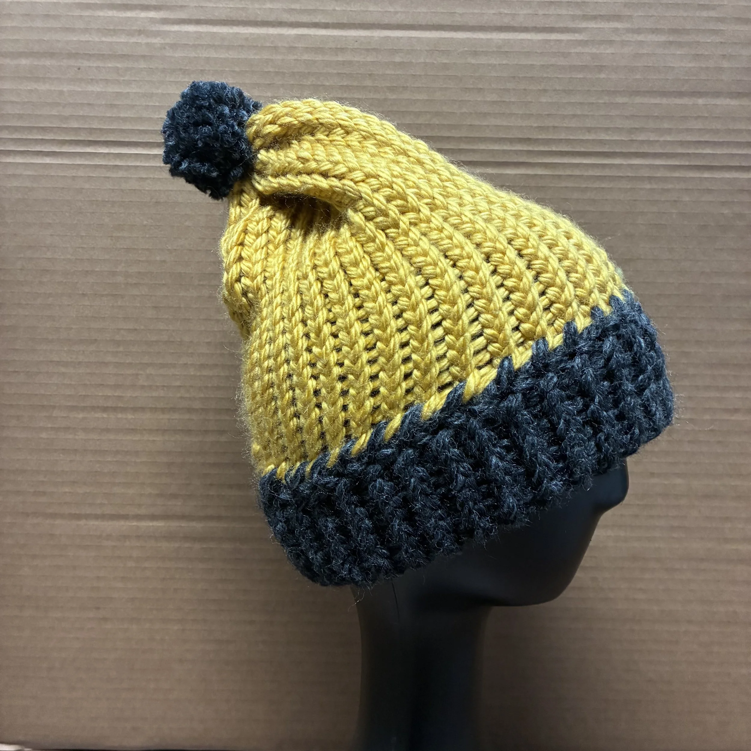 Yellow & Gray Beanie