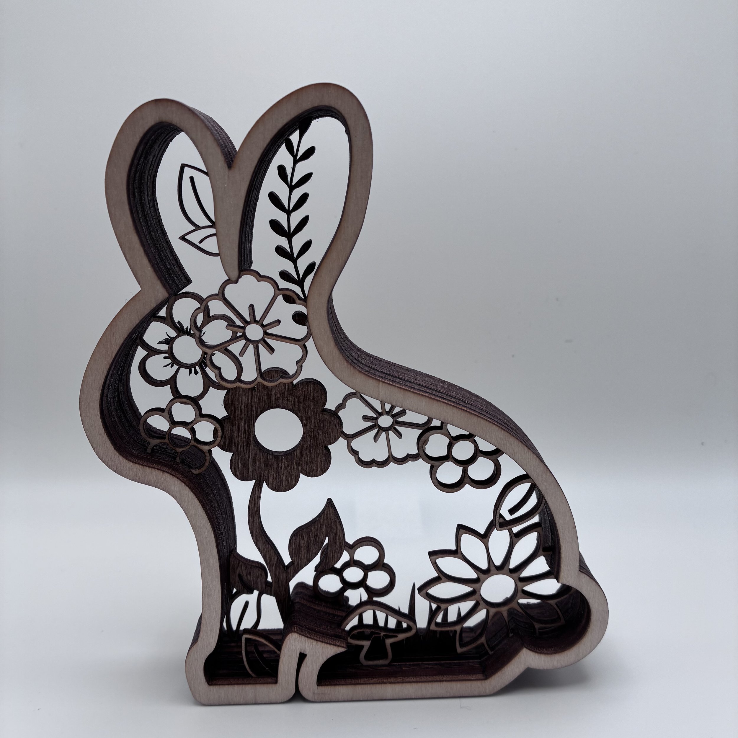 Whimsical Wooden Bunny Decor