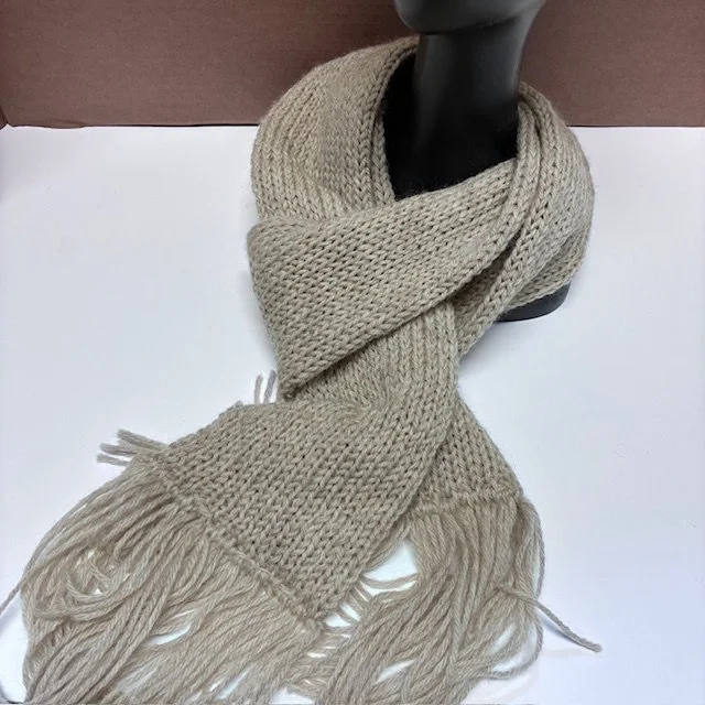 Extra Long Knit Scarf w/Tassels