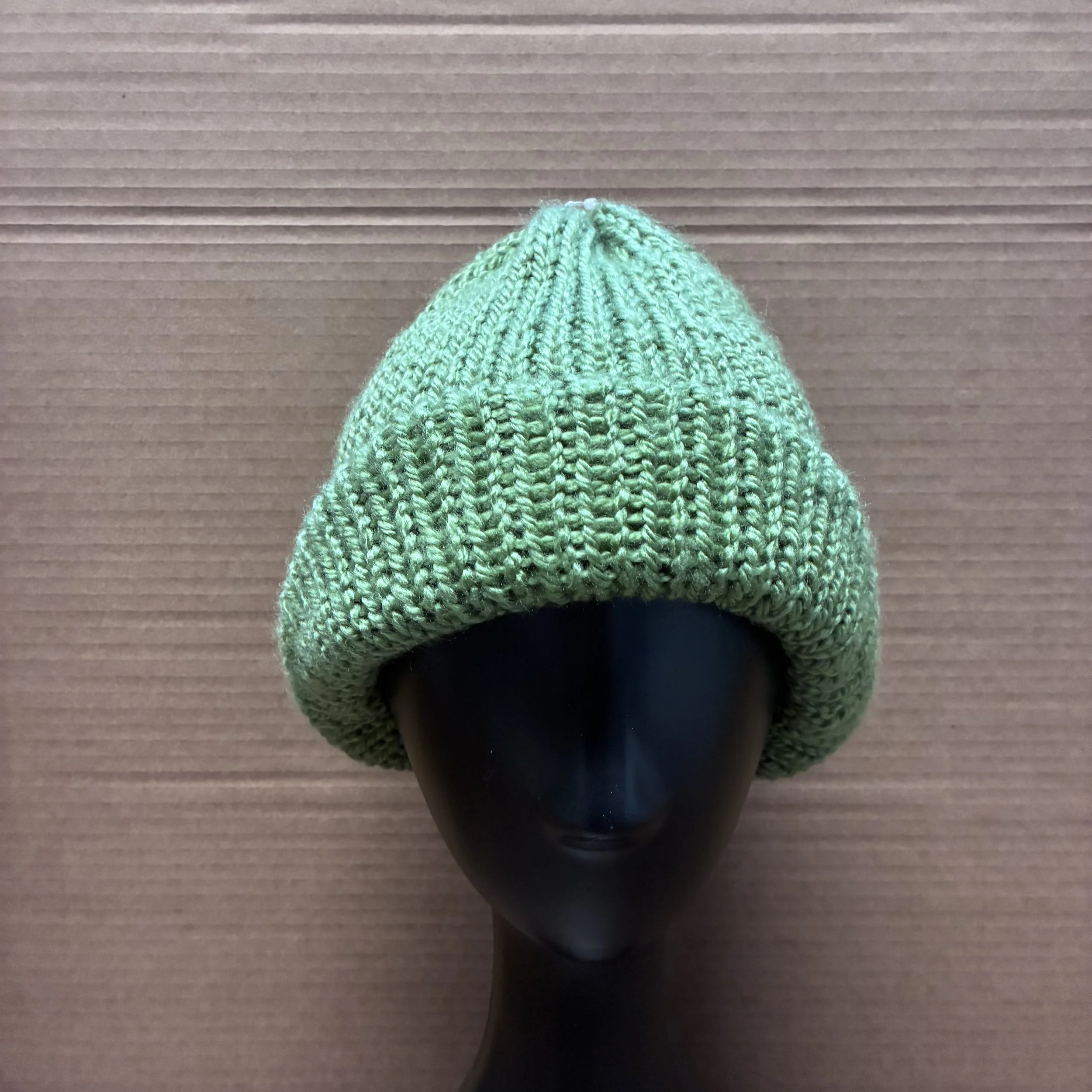 Cozy Green Knit Beanie