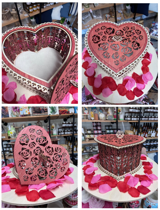Romantic Rose Heart Keepsake Box