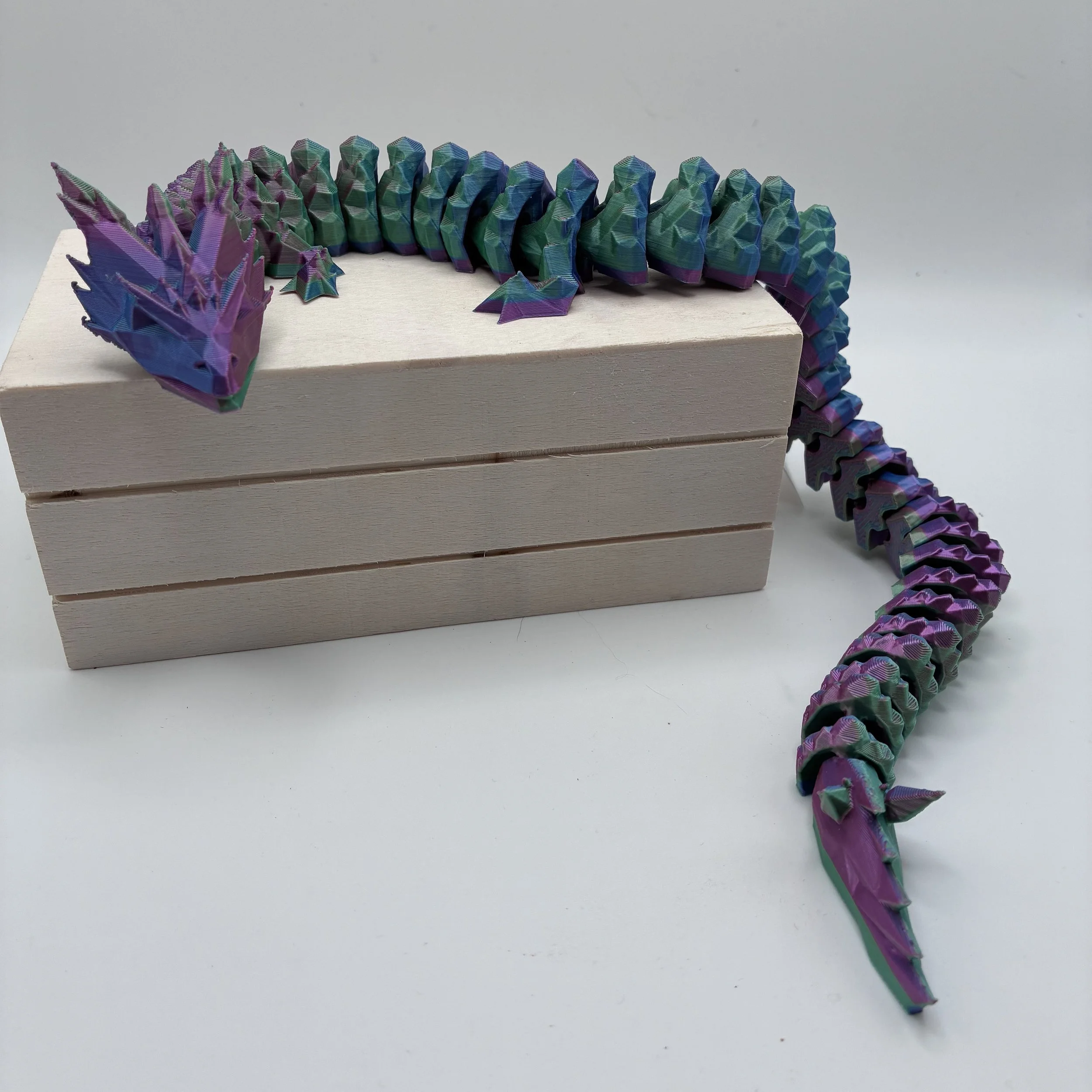 Vibrant Articulated 3D Printed Dragon