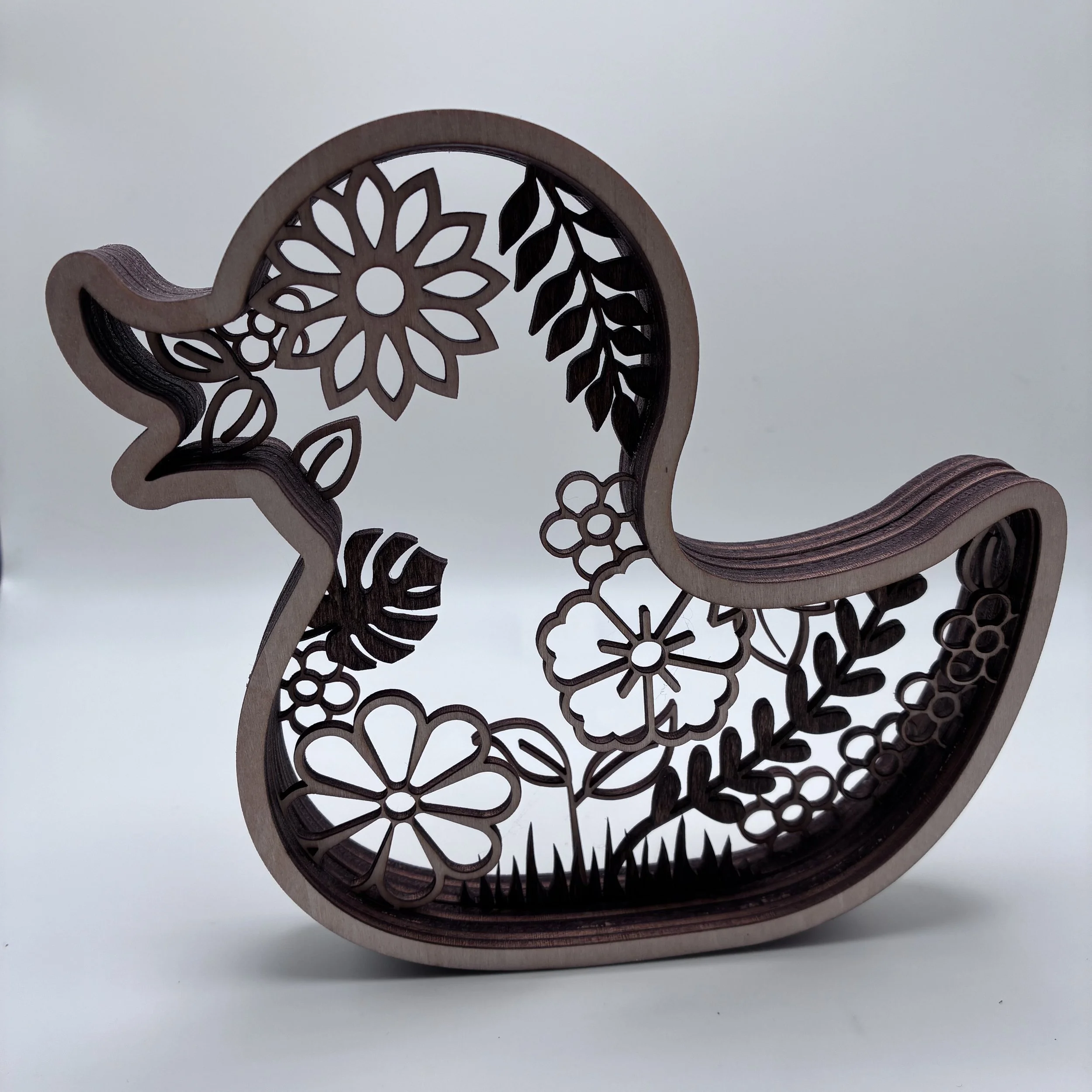 Handcrafted Floral Duck