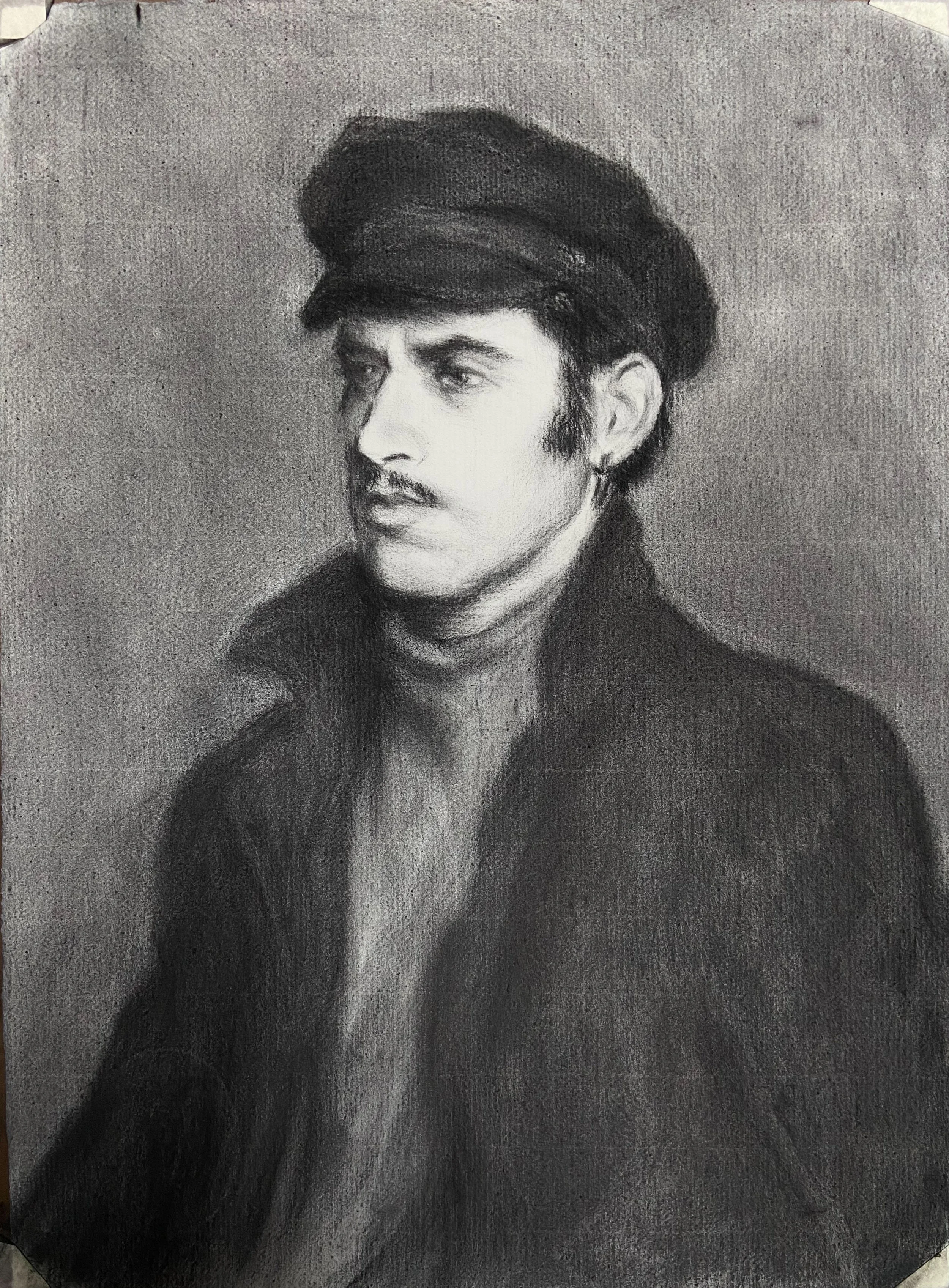 Charcoal portrait of Alessandro the sailor