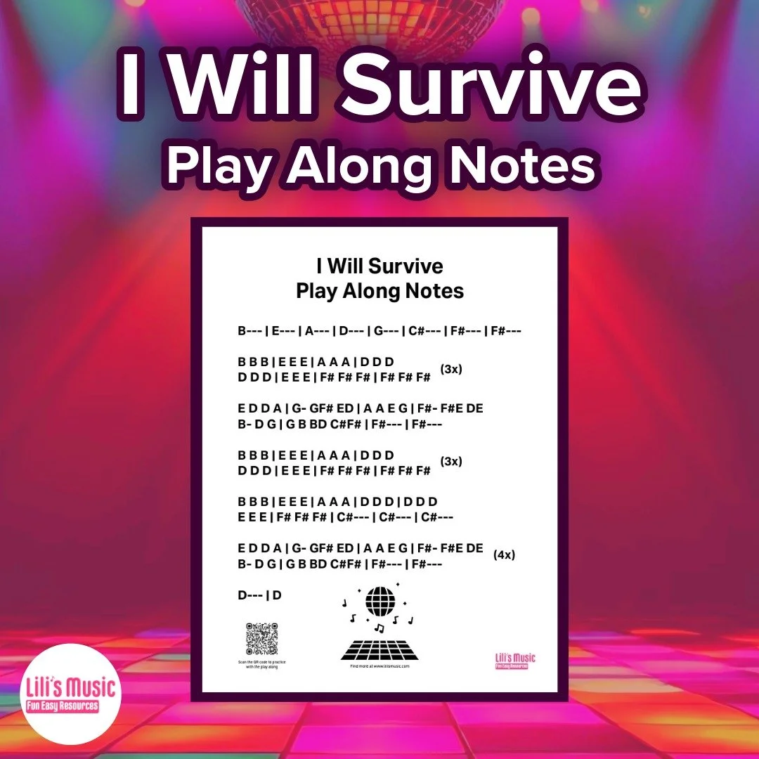 I Will Survive Play Along Letters