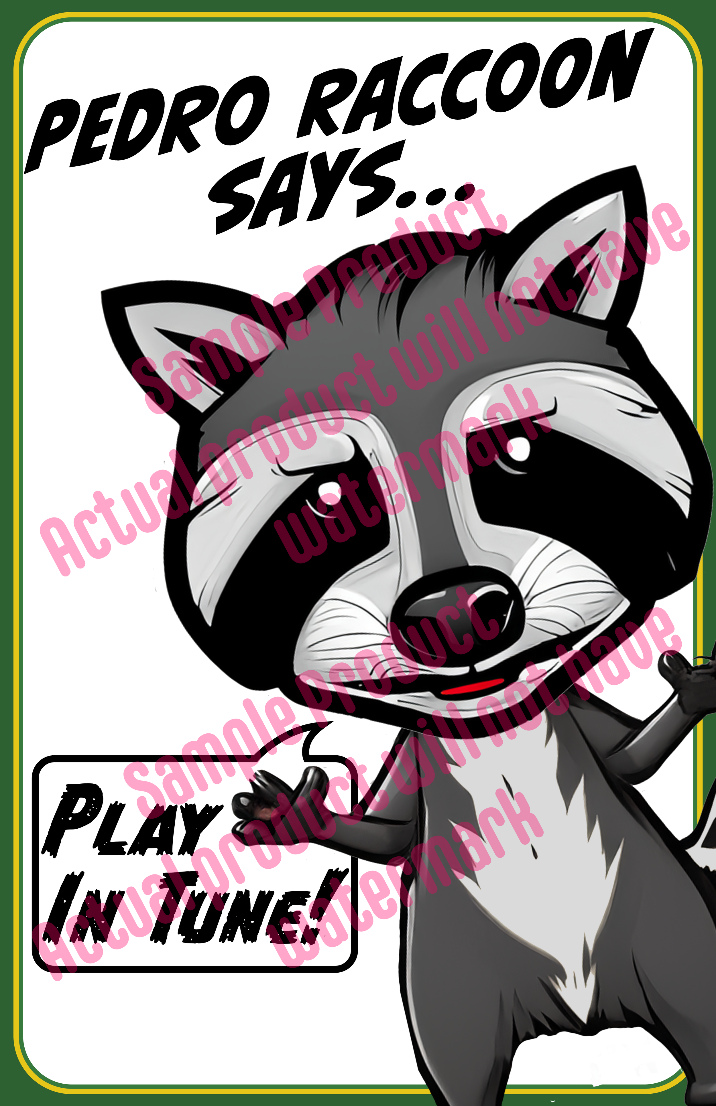 Pefro Raccoon Pedro Raccoon Poster (Digital) — Lilis Music