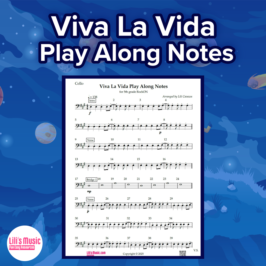 Viva La Vida Play Along Notes — Lilis Music