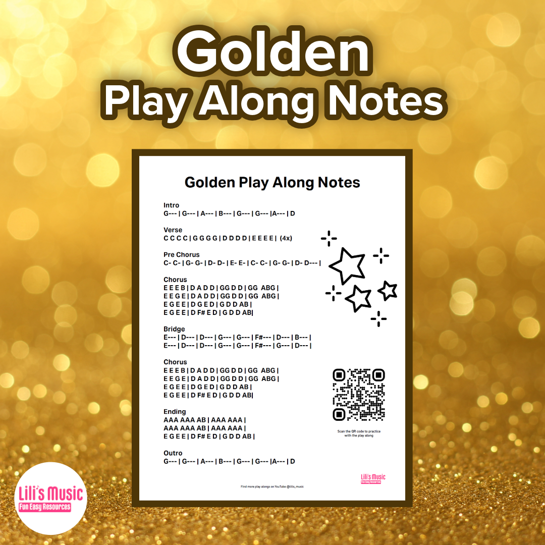 Golden Play Along Letters