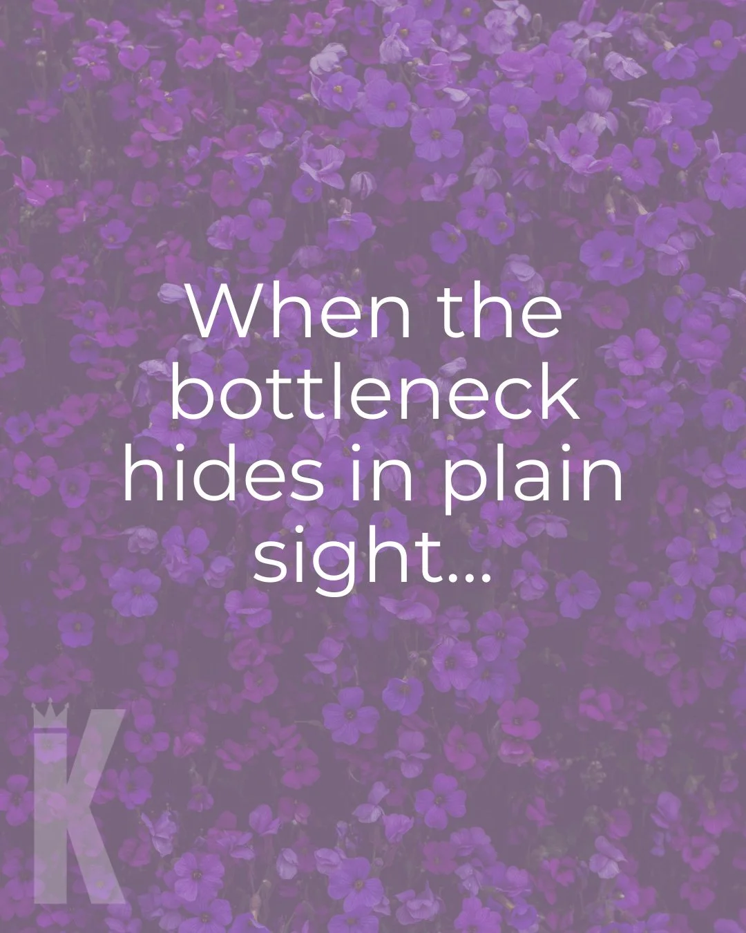 If you&rsquo;re experiencing bottlenecks but aren&rsquo;t quite sure where they exist in your processes, it can be incredibly frustrating. It often feels like the problem is right there, in plain sight, but still hard to pinpoint.

I recently worked 