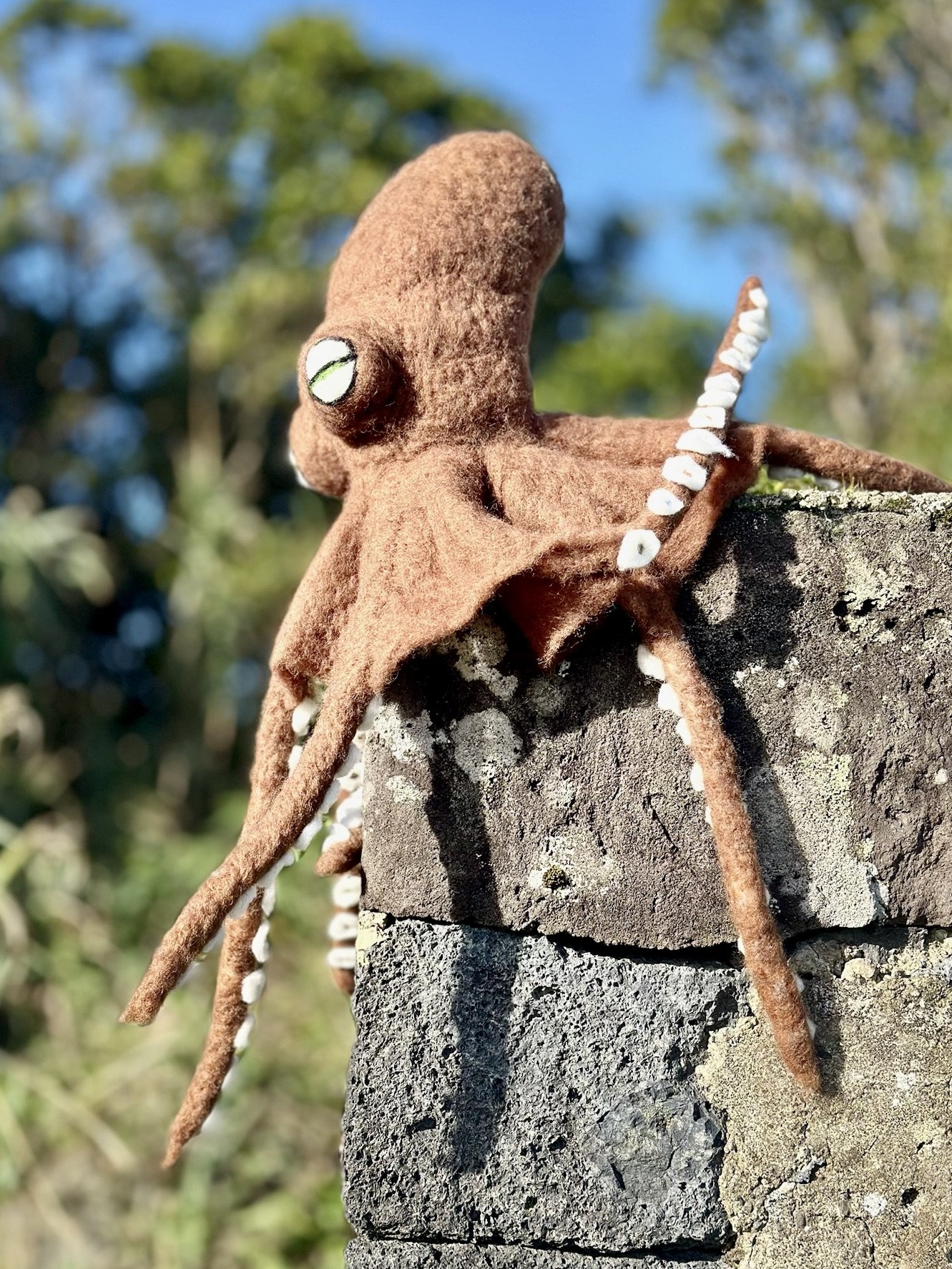 Hand-Felted Wool Octopus 