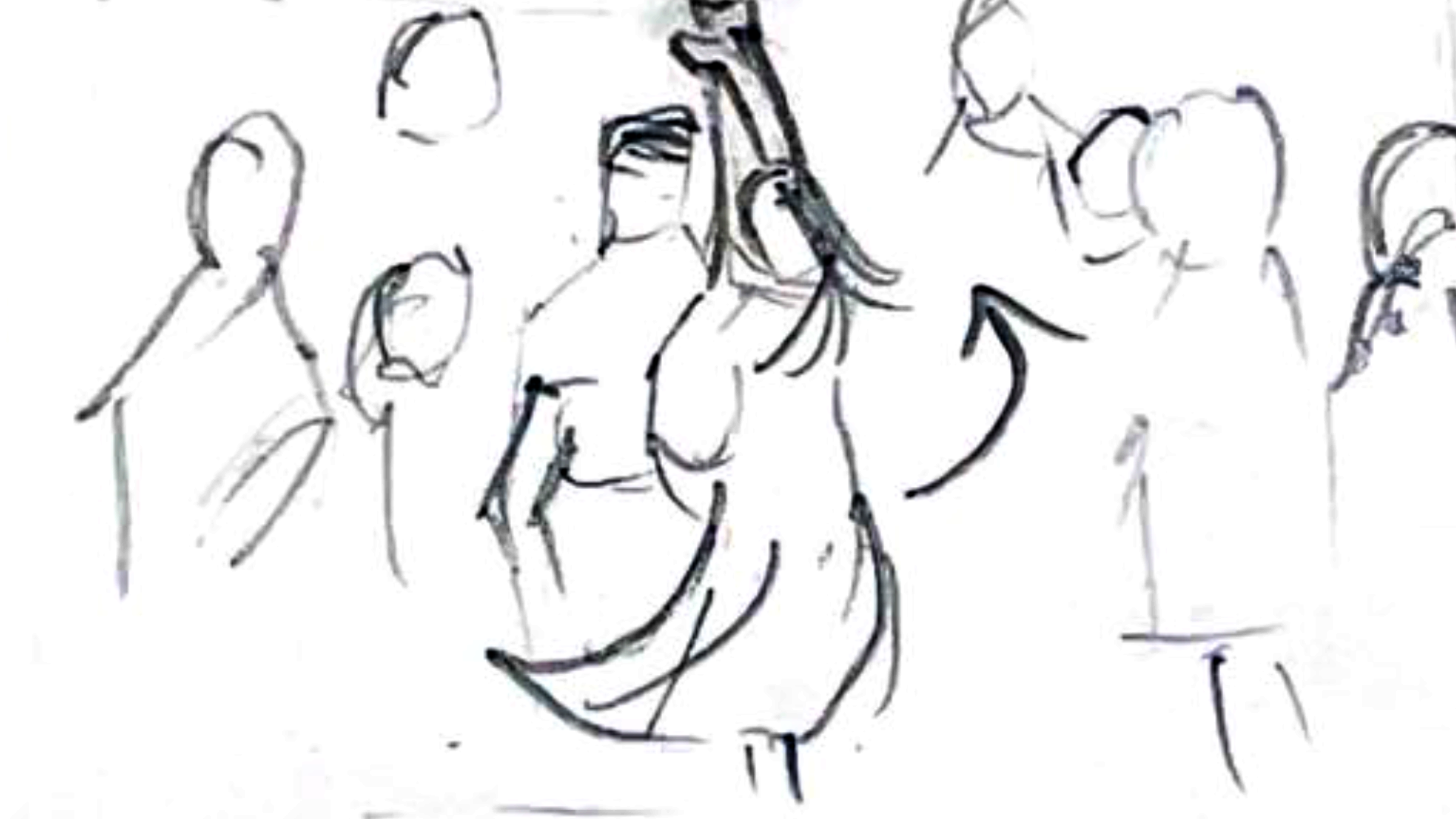 26. LS we see them dancing together in amongst the crowd