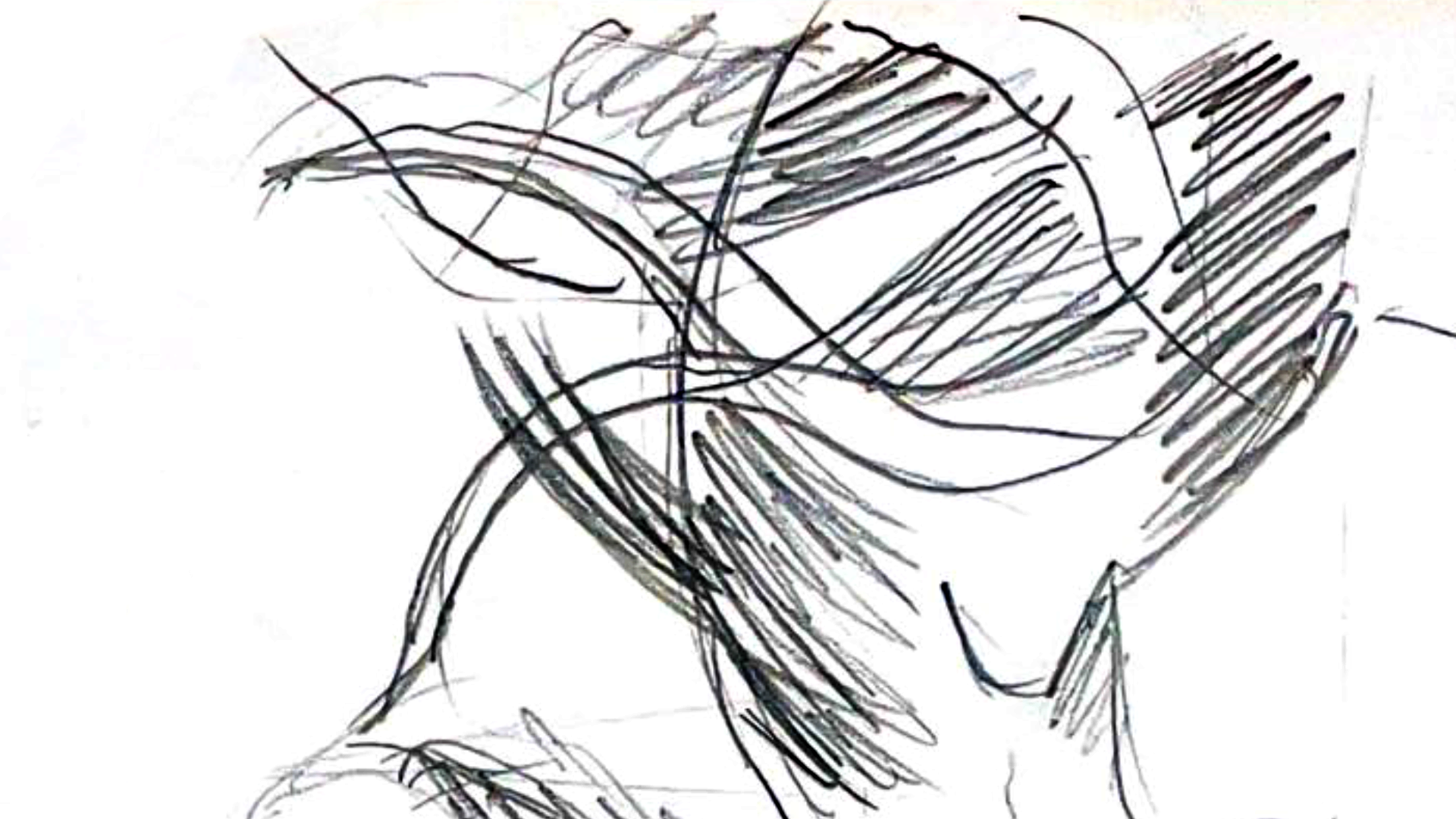 9. CU his hair is swishing in the wind