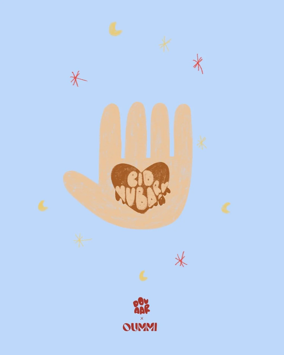 Pochoir Eïd mubarak x OUMMI HENNA