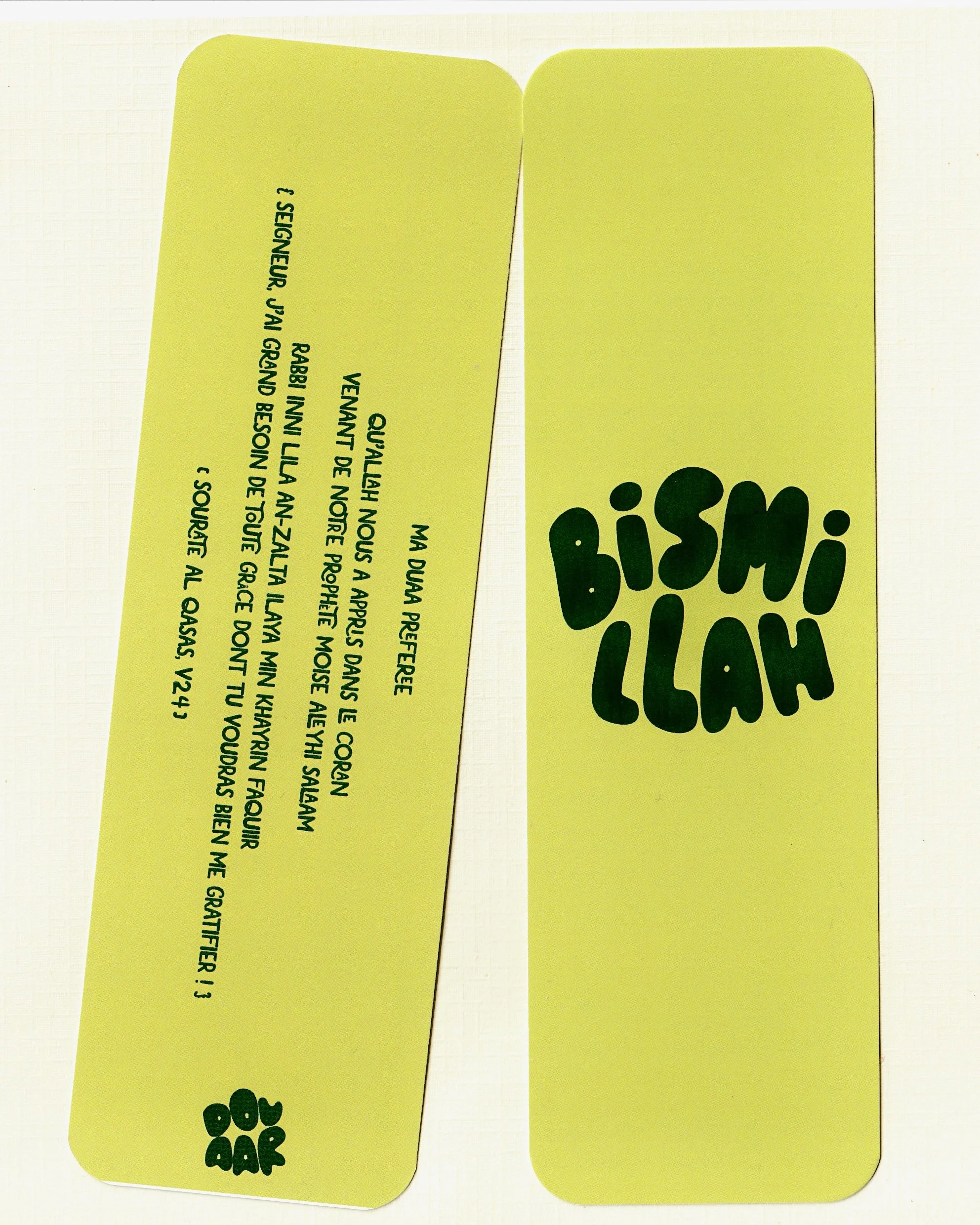 Marque-Page Bismillah vert