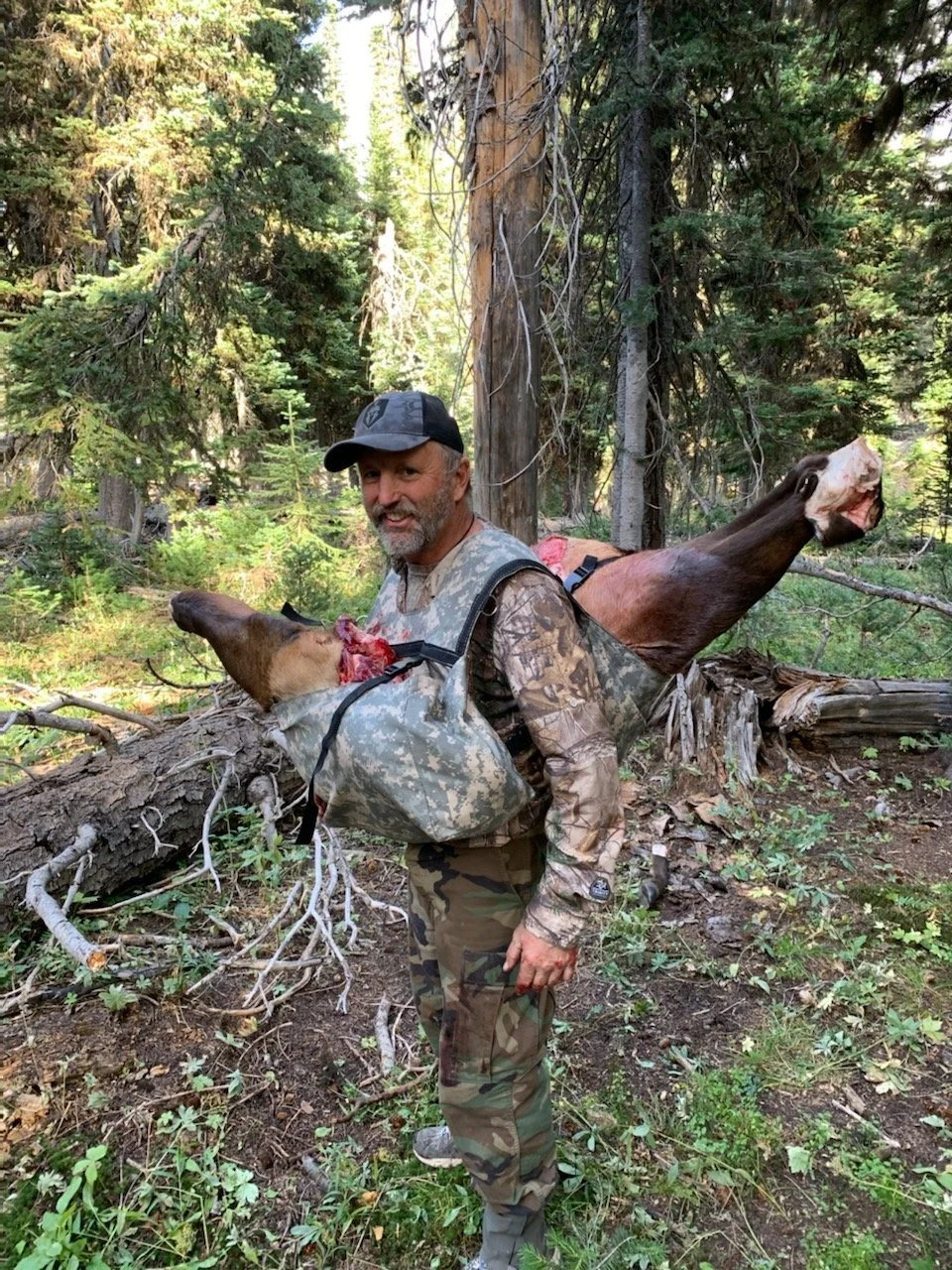 Kristy C. using Pack Out Bags to pack out and archery elk