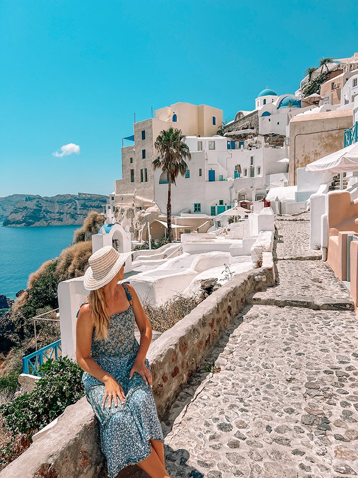 Right outside of Oia Airbnb