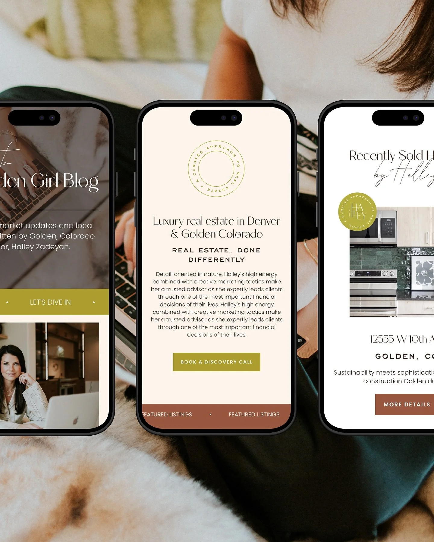 Website launch day for @homesbyhalley 🎉

When Halley reached out to work with me for web design, she had already invested in gorgeous branding designed by @stellarmadecreative 💫

I took her existing brand assets and created a website that matched t