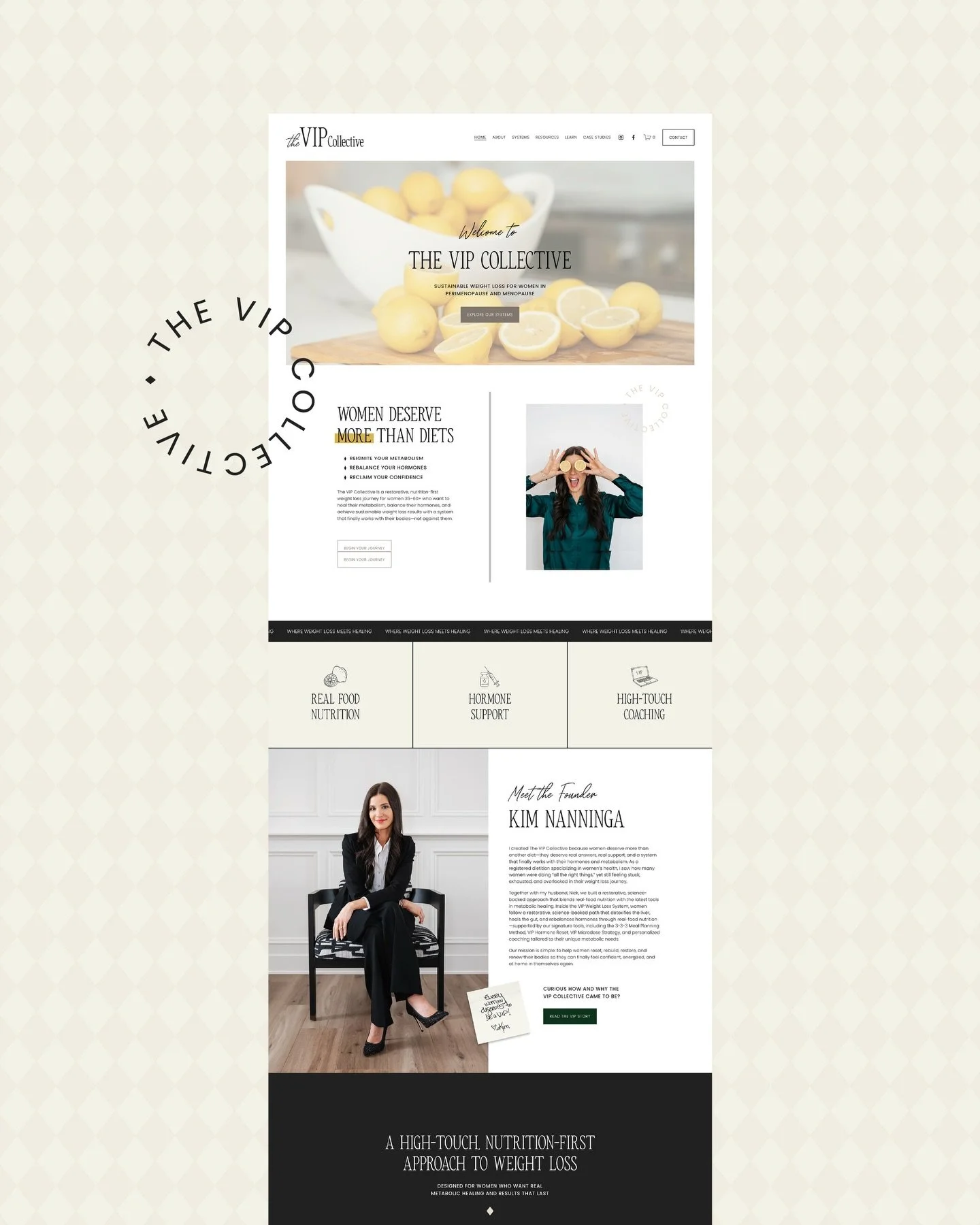 The all new&nbsp;@the.vip.collective website is officially live!! 🍋
 (For the full glow-up, check out the before/after on the last few slides 👀)

Formerly VIP Weight Loss, the brand had outgrown its original look and was ready for a transformation 