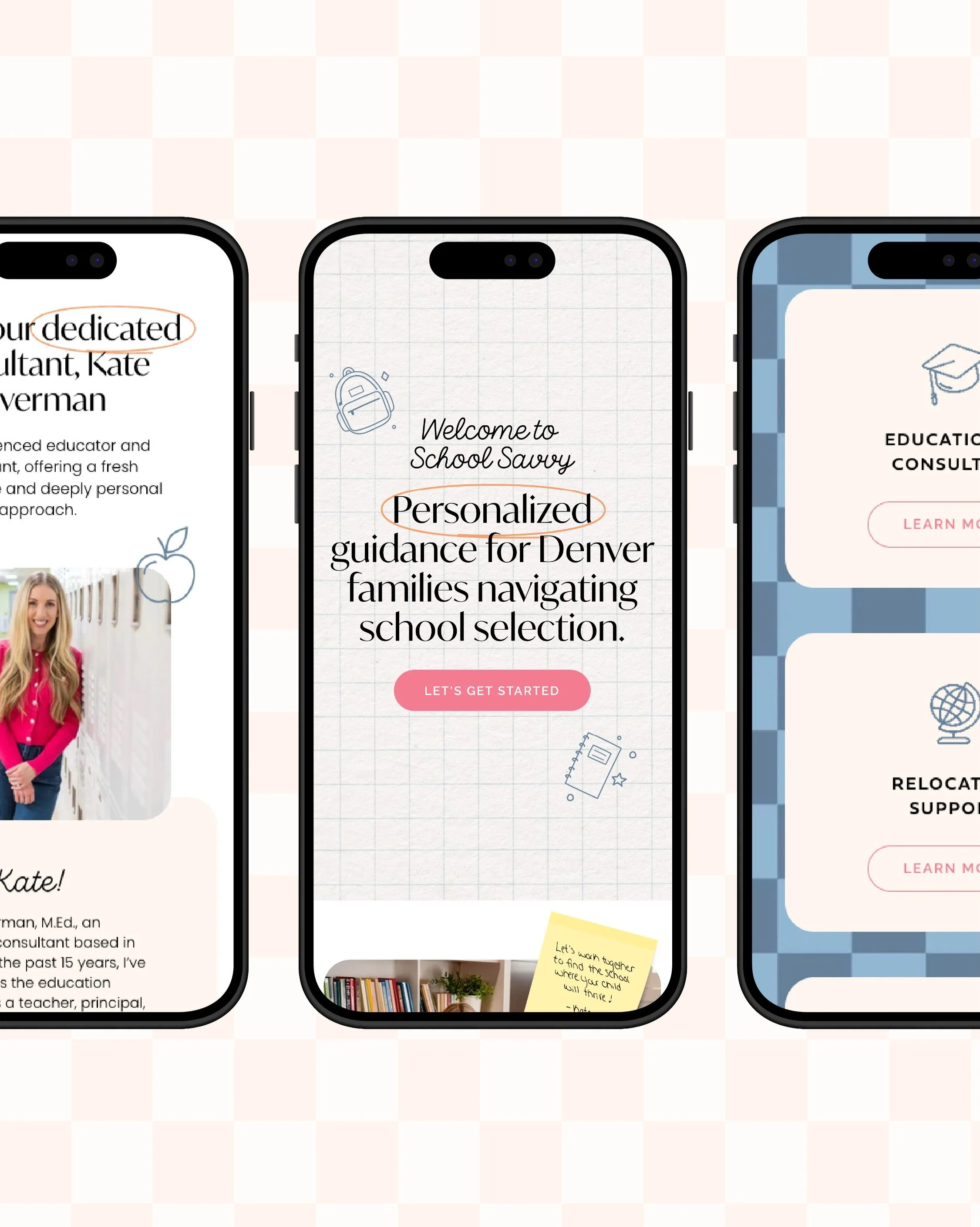 Old-school website? Not over here! 🍭

Here&rsquo;s the first look at the fully revamped website for @schoolsavvyconcierge ✏️

(See the last slide for the before and after 👀) 

School Savvy&rsquo;s founder, Kate, had always thought of her website as