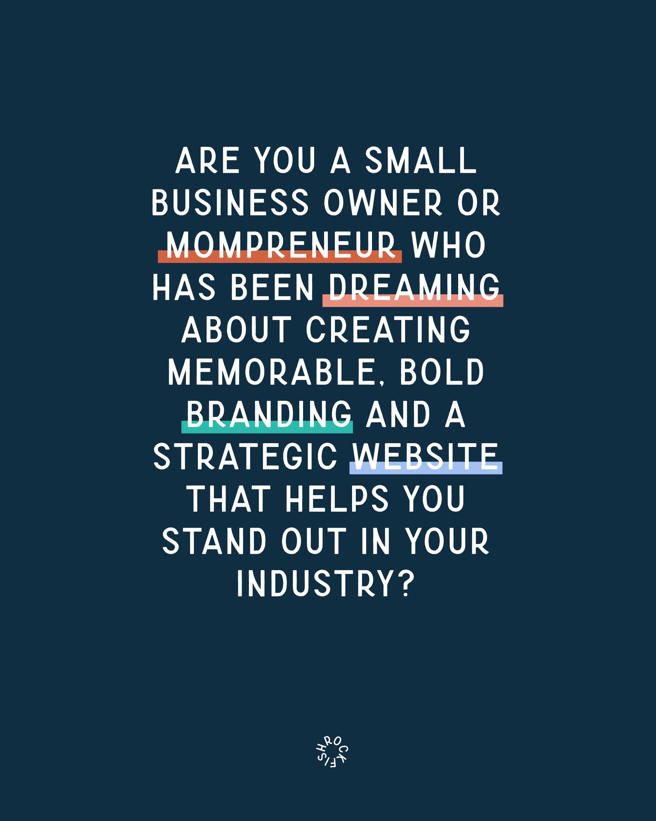 I&rsquo;m ready when you are. 🙋🏼&zwj;♀️

Lisa, here. 👋🏻 Reporting for duty as your biggest cheerleader throughout the branding and web design process.

Why? Because I&rsquo;ve been there, too. I launched Rockfish in 2020, the same week I was laid