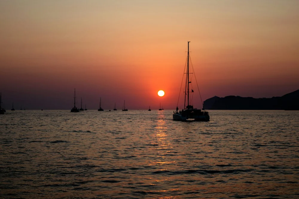 Santorini luxury sunset cruise