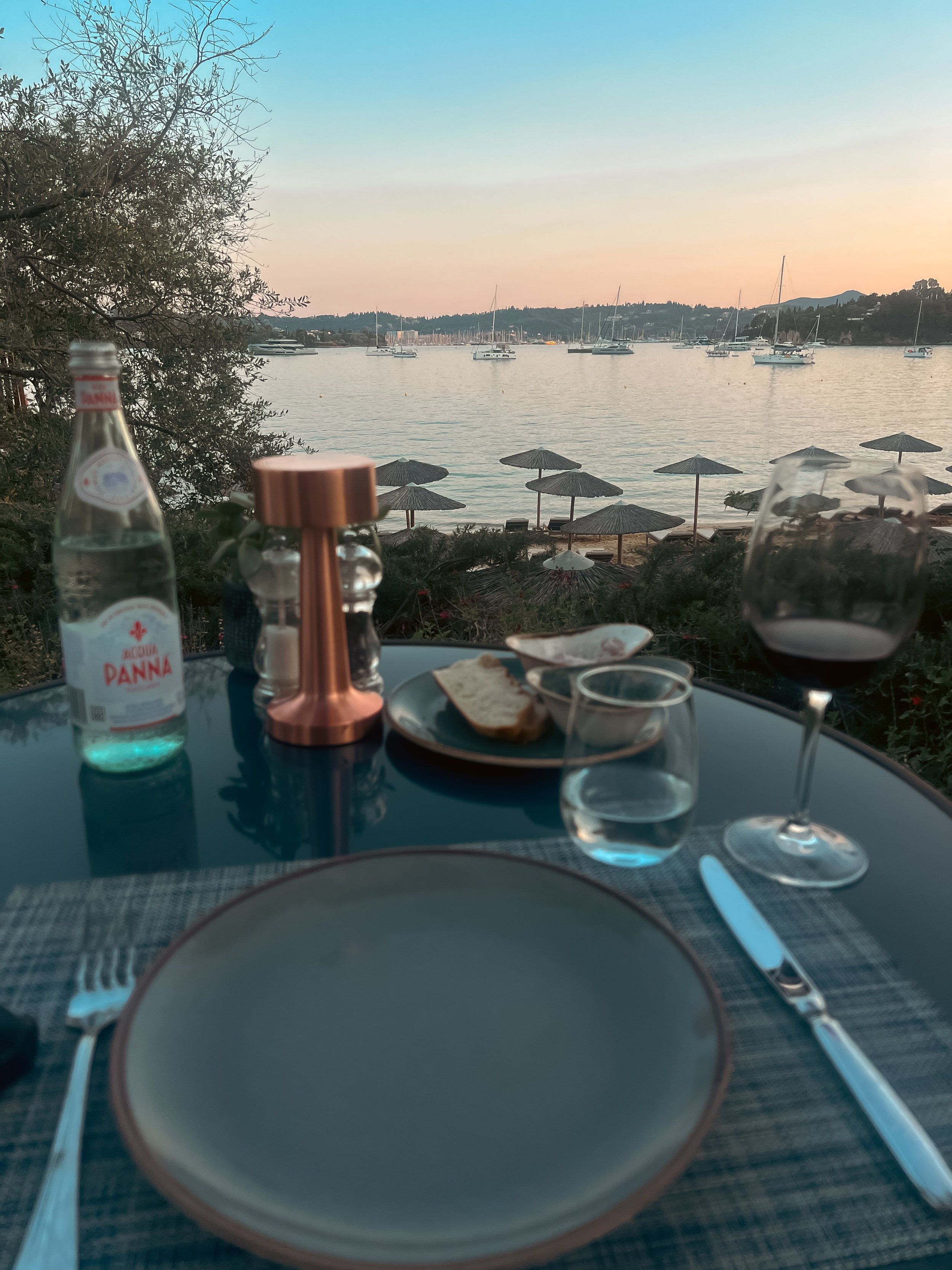 Dining Solo in Corfu. A luxury experience