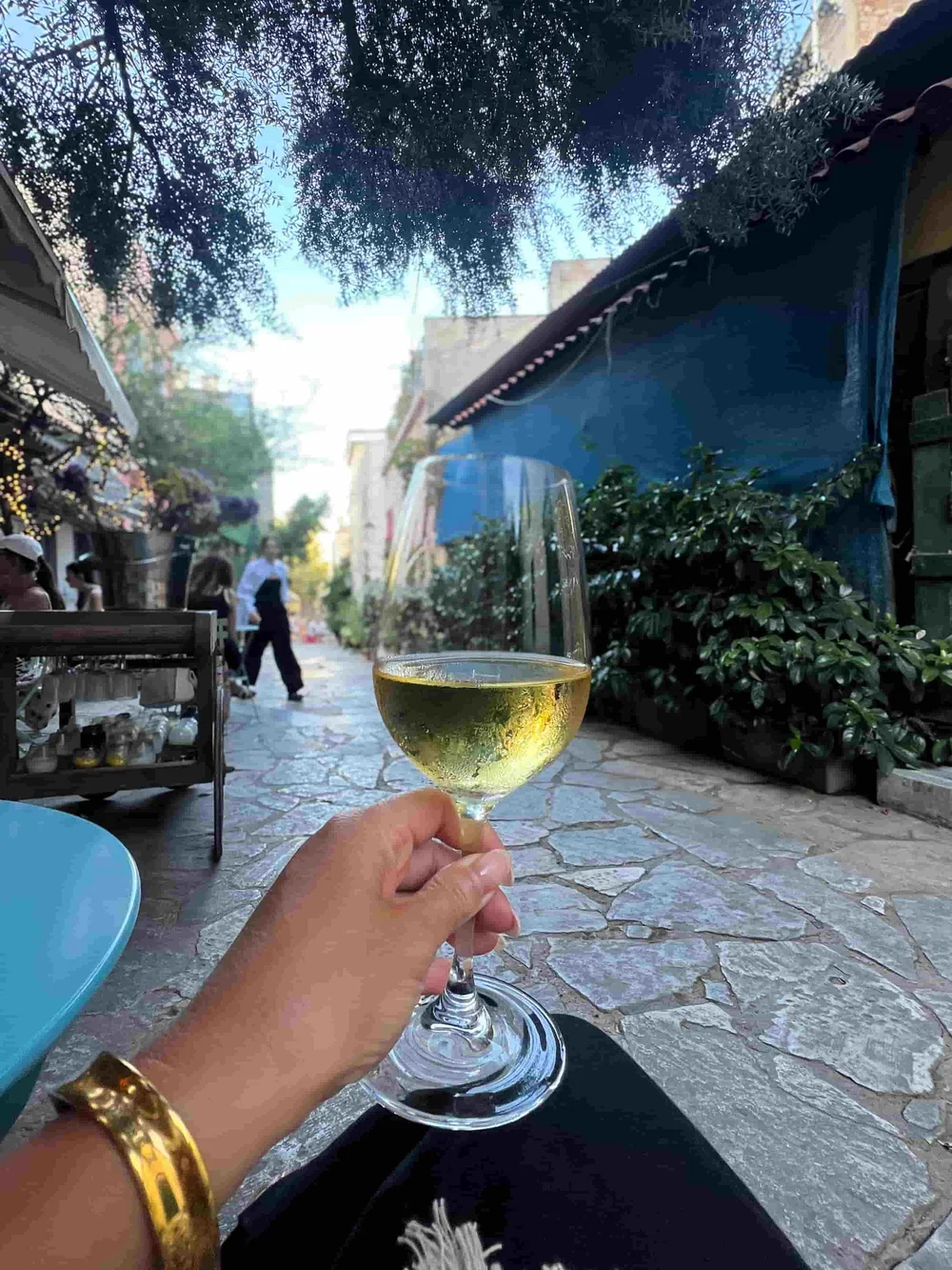 Wine bar Finewine with outdoor seating in Athens