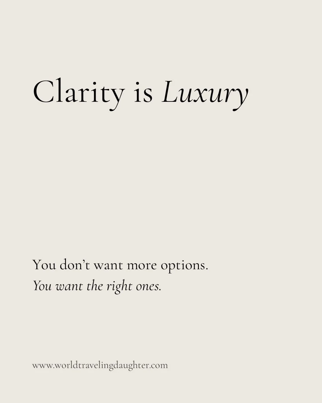 The women who hire me don&rsquo;t want more options.
They want the right ones.

For my 38th birthday, I flew to New York for the Travel &amp; Leisure Conference; but I went one day early.

Not for meetings.
For me.

I checked into @fouquets.newyork ,