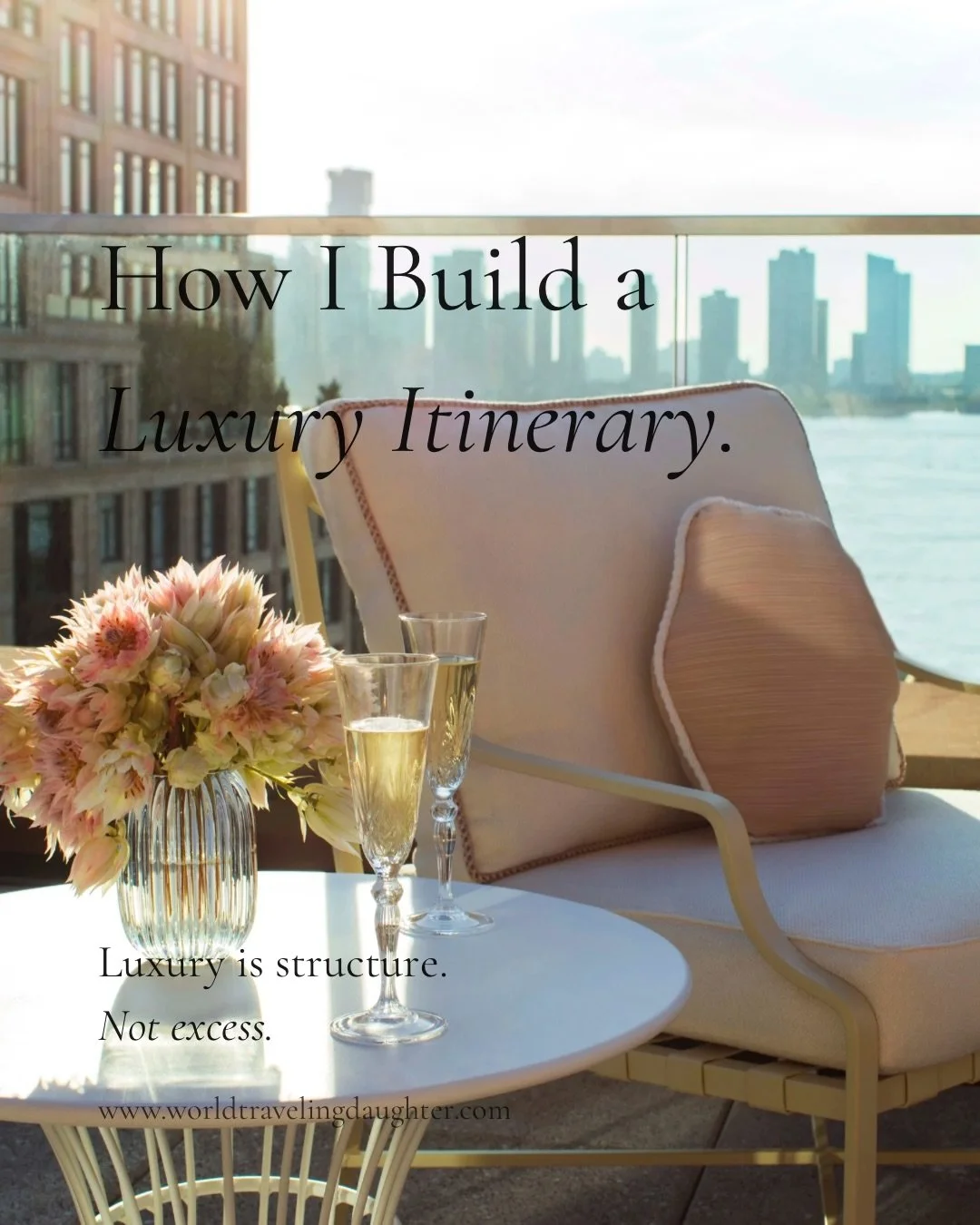 A luxury itinerary is not packed.
It is paced.

I used to travel like I had something to prove.

Early flights. Back-to-back tours. Two islands in three days. Dinner reservations every night because I didn&rsquo;t want to &ldquo;miss&rdquo; anything.