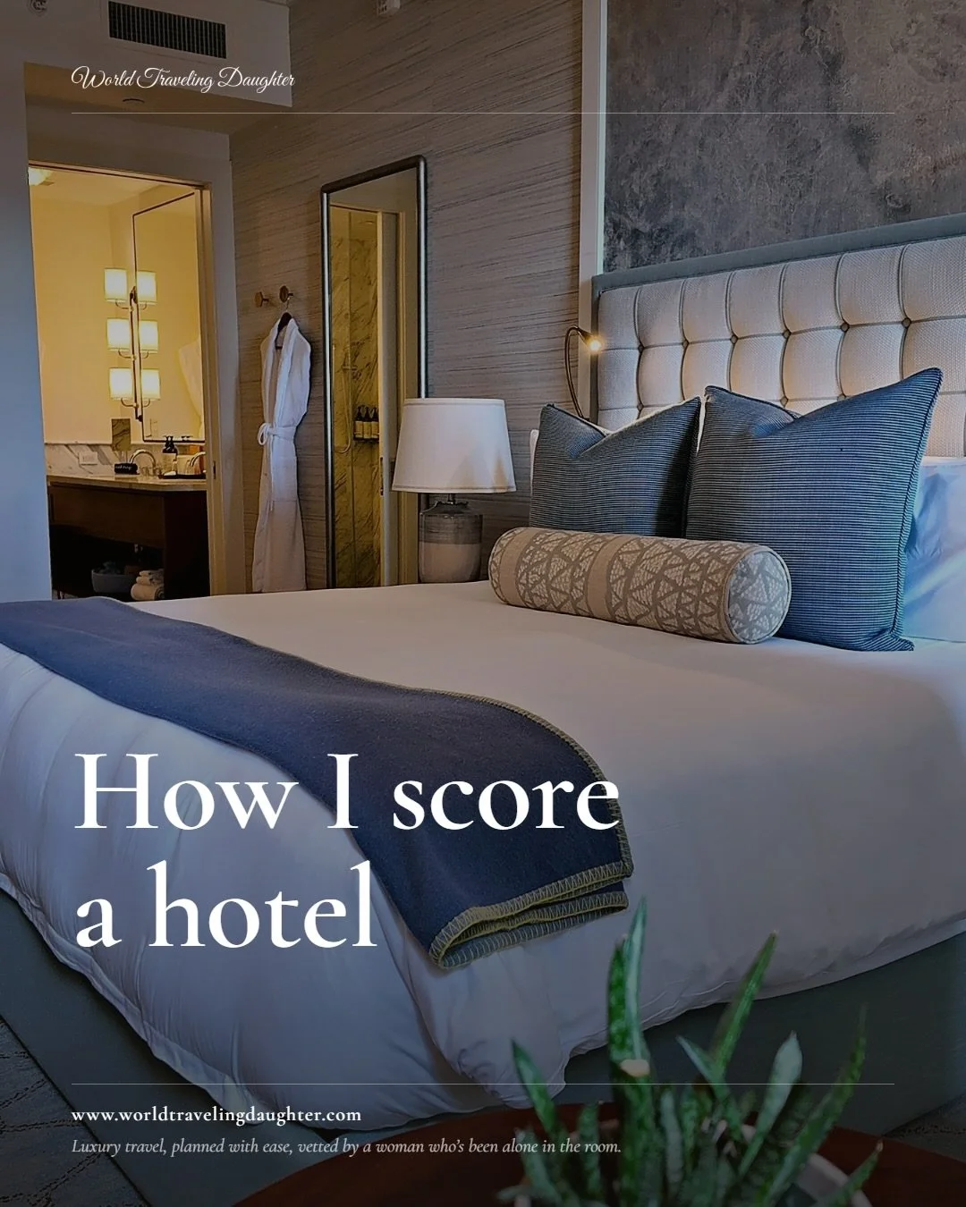 Somebody asked me this week how they&rsquo;d know I&rsquo;m not just promoting the hotels I sell. Fair question, so here&rsquo;s the whole method, published, where you can check it.

41 items in five groups. Eight of them are required, which means mi