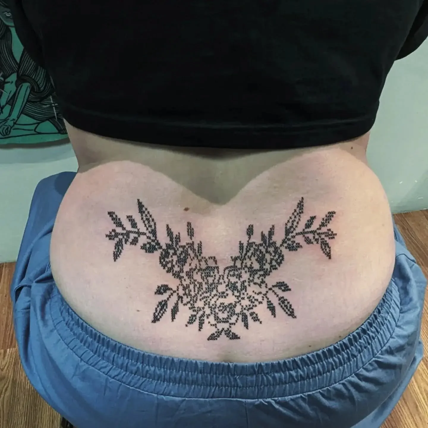 Cross stitch ornament for Alyssa! Great to meet you thanks for making the trip!

#tattoo #caketopper #crossstitchtattoo