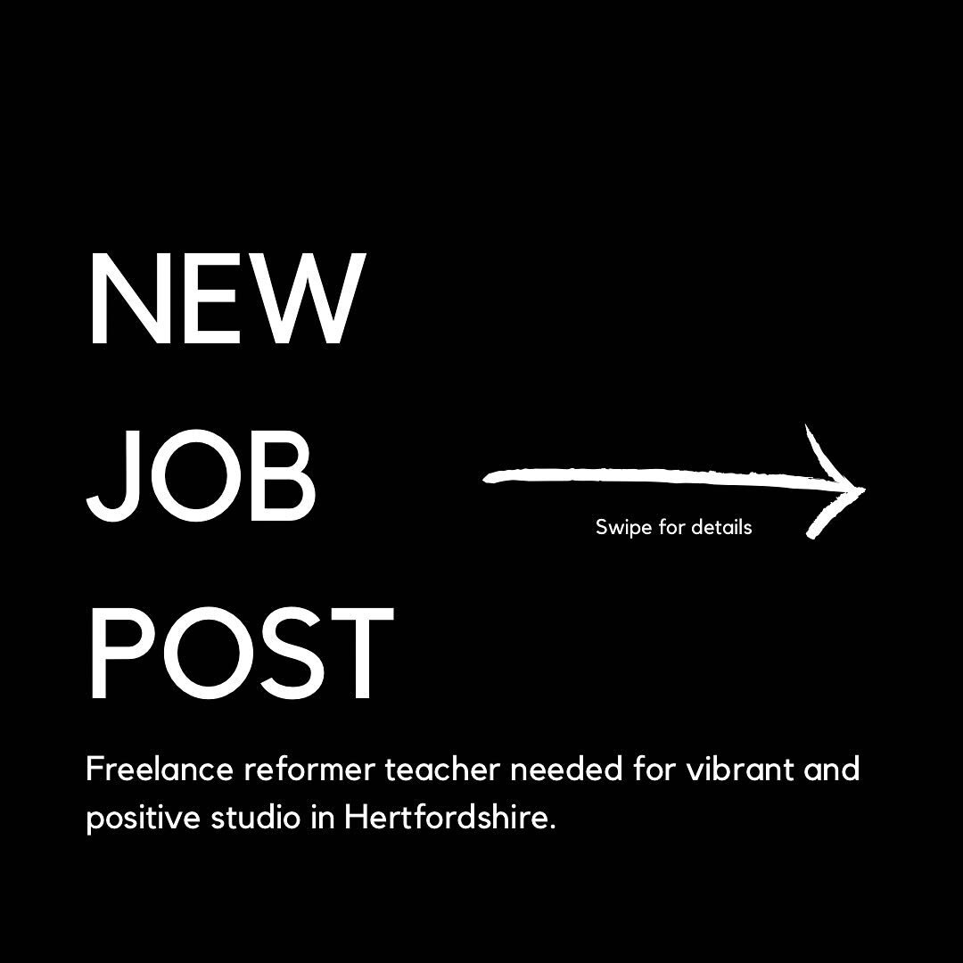 HERTFORDSHIRE- Freelance reformer instructor needed to join a lovely team bringing excellence in client experience, positivity and passion to reformer Pilates.

Various days and hours available. &pound;35/hr weekdays &amp; &pound;40/hr weekends.

App