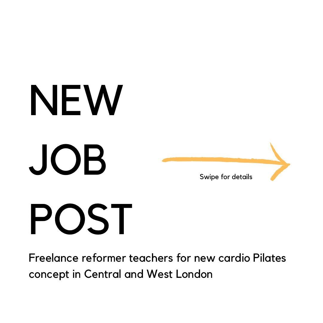 Exciting new cardio Pilates studios in Central and West London in need of freelance reformer teachers with lots of shift options available.

This is a great time to get involved with a friendly, dynamic team. Applications now open on PilatesJobBoard.