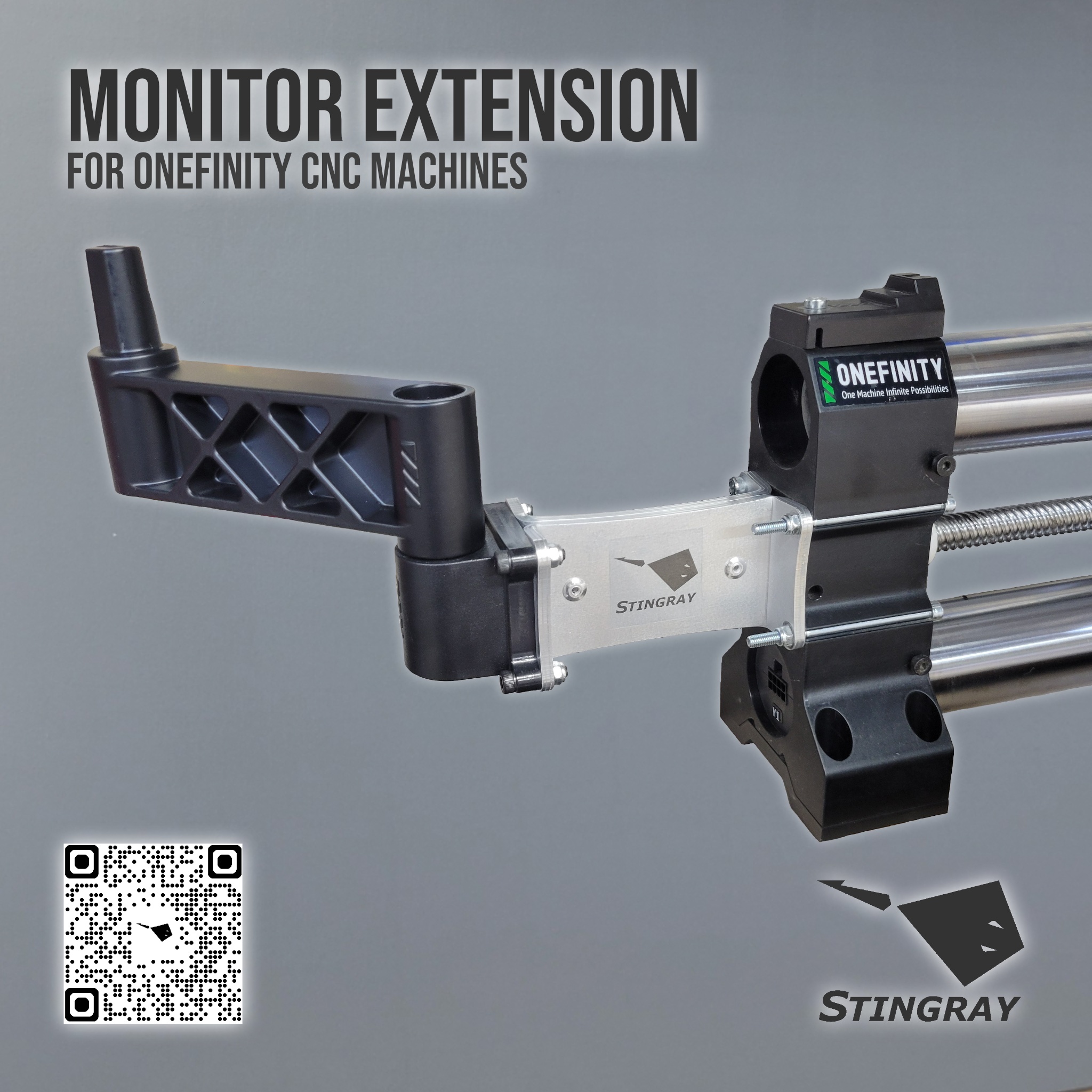 Onefinity Monitor Extension Mount; Gen2 Extension