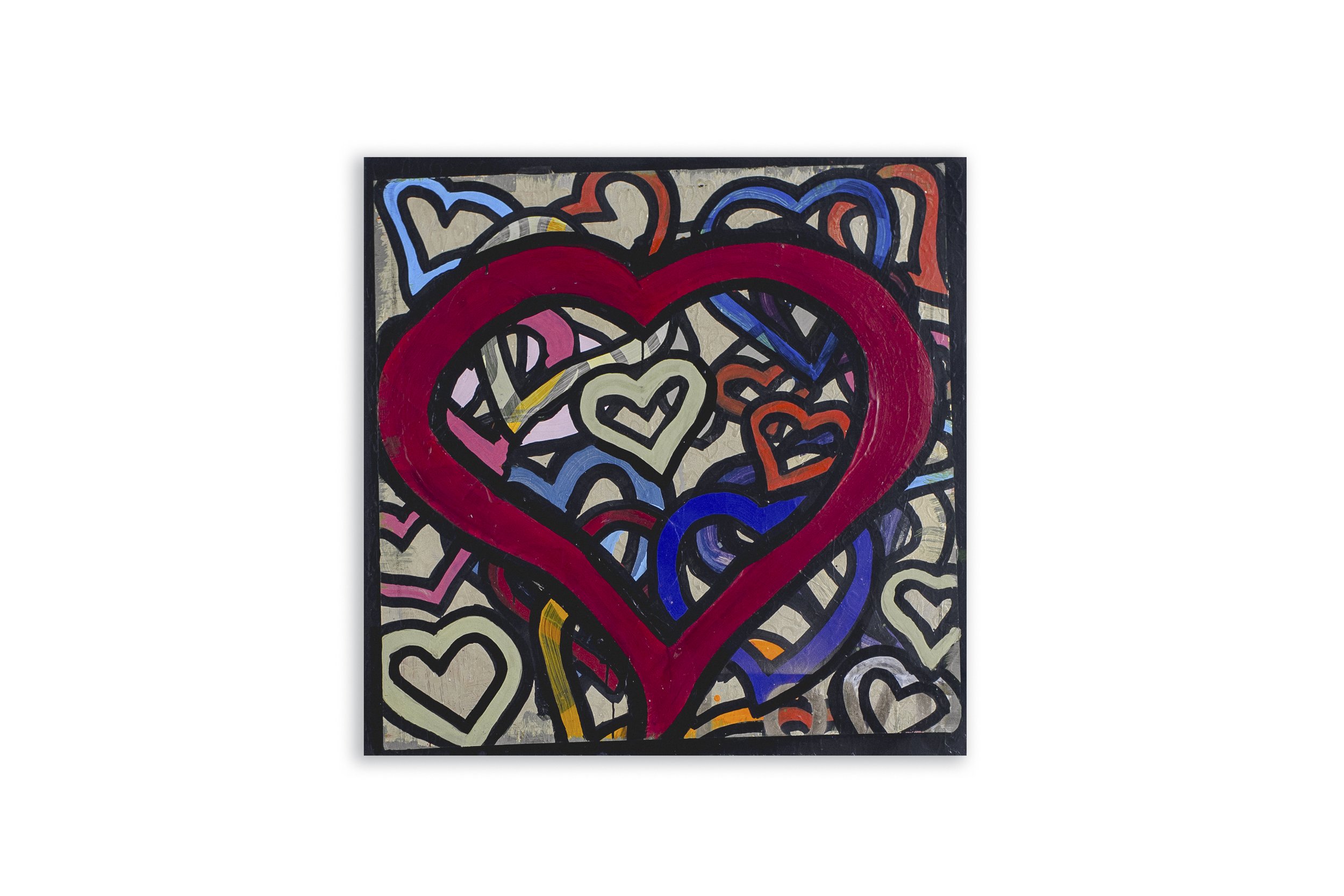 Lovey Loop | Acrylic On Canvas With High Gloss Finish | 36W x 36H x 1D
