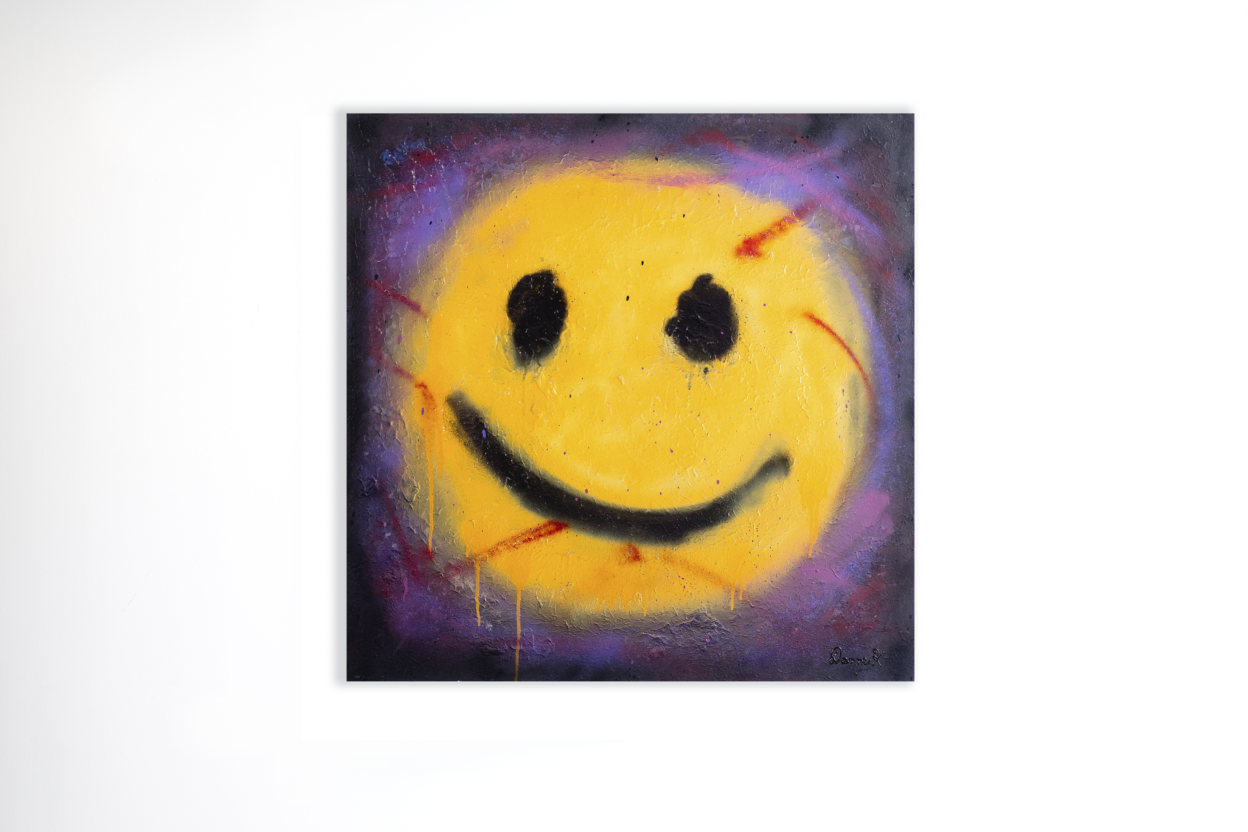 DWBH (Don’t Worry Be Happy) | Acrylic On Canvas With Gloss Finish | 36W x 36H | Available