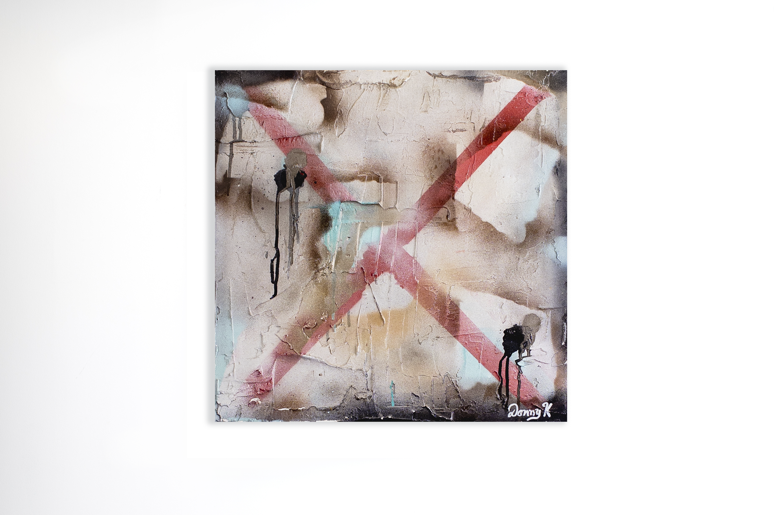 Do Not Enter | 24W x24H | Acrylic On Canvas with Texturizing Materials