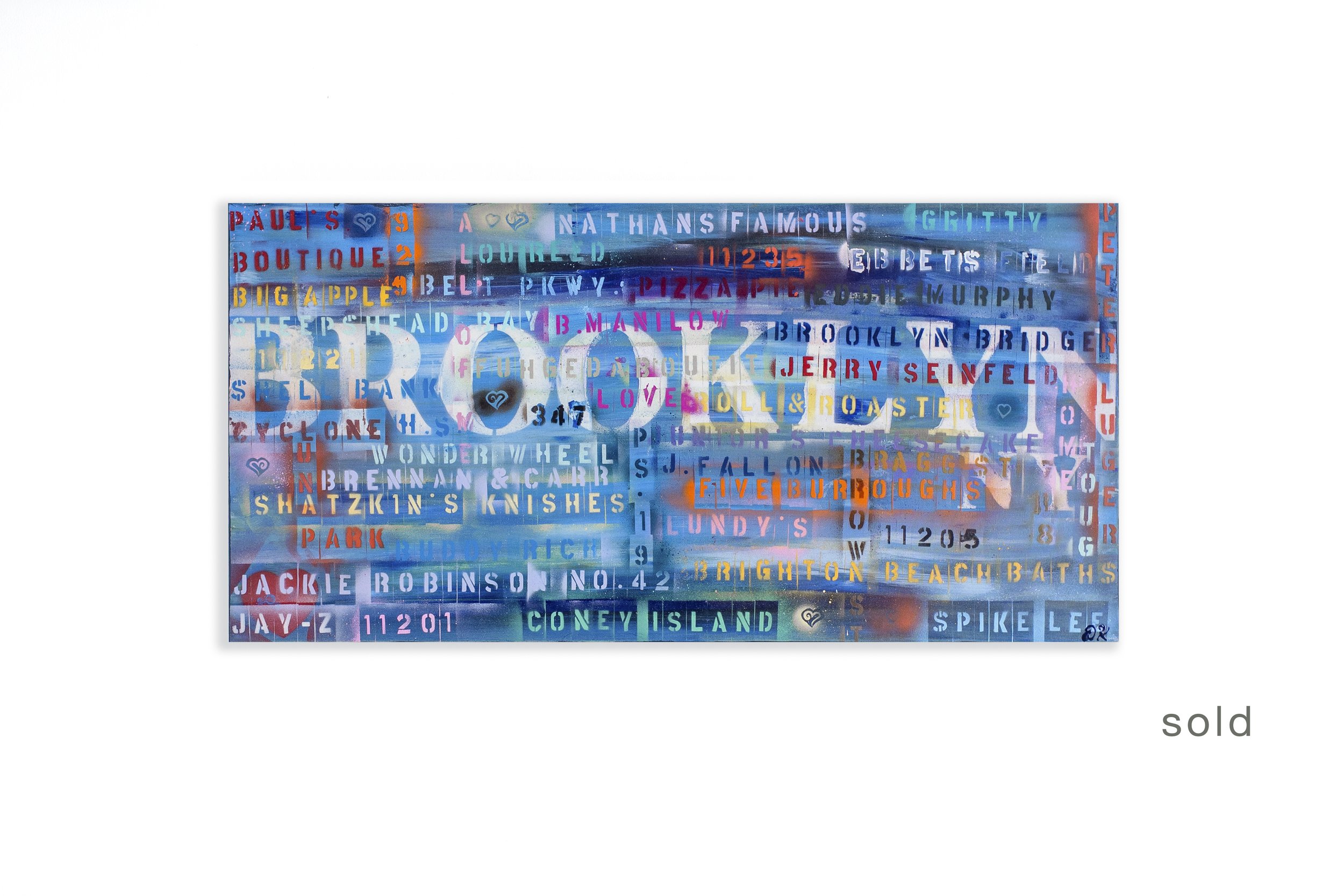 Untitled | 36W x 24H x 1D | Acrylic & Spray Paint On Canvas | Sold