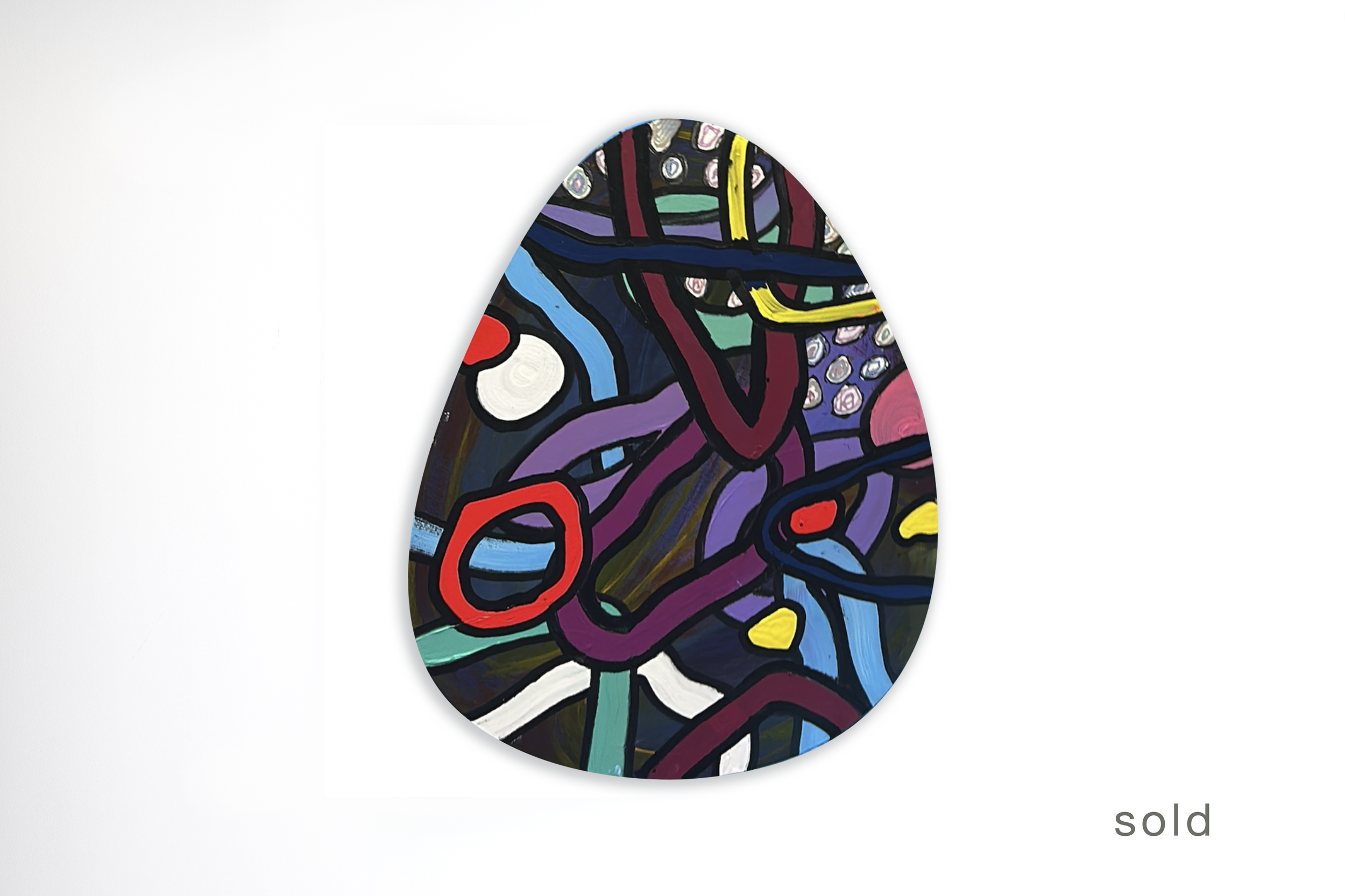 Eggcitement | Acrylic & Paint Markers with High Gloss Finish | Egg-Shaped Canvas | Sold