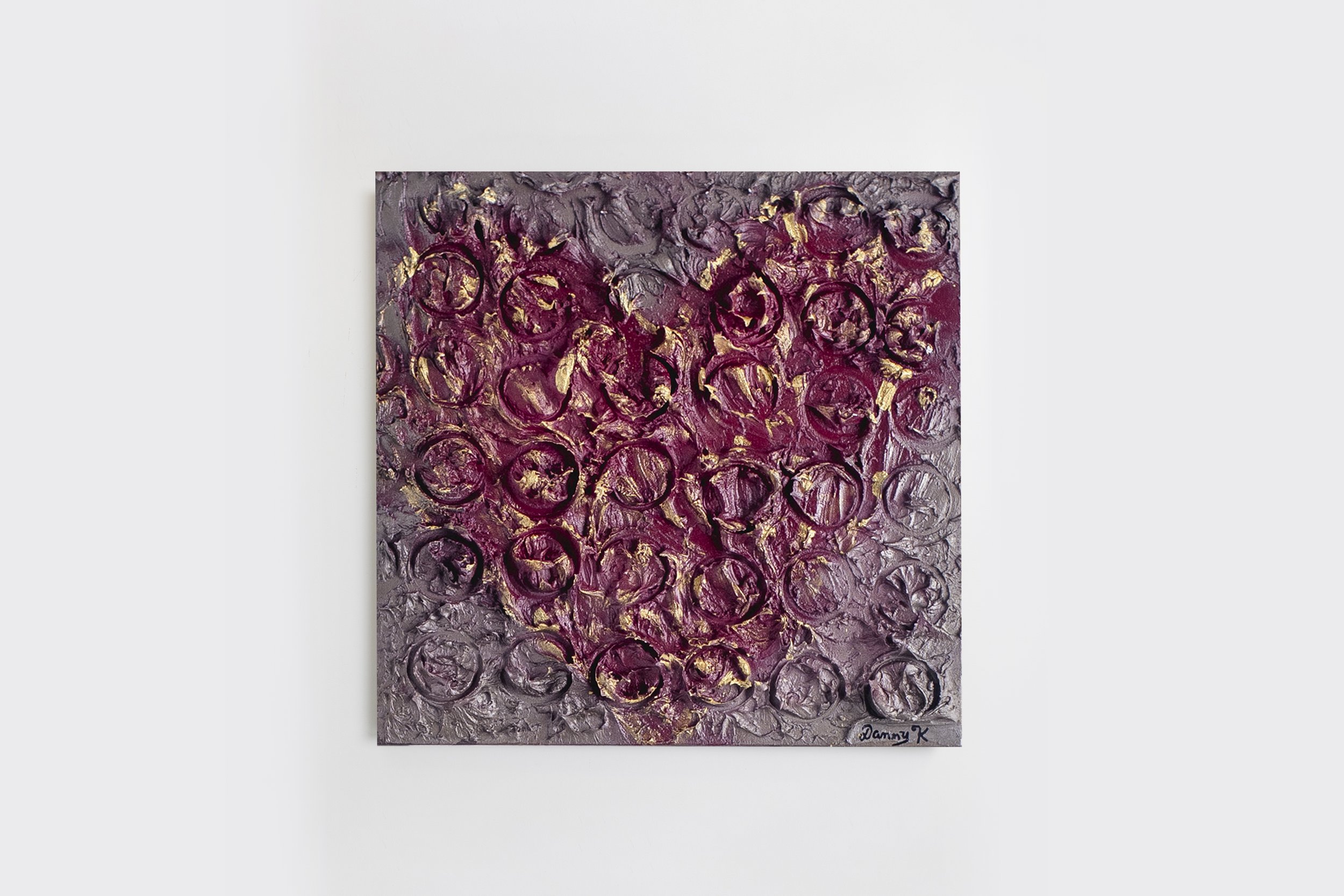Heart, Hole and Soul | 24W x 24H | Acrylic On Canvas with Texture Paste