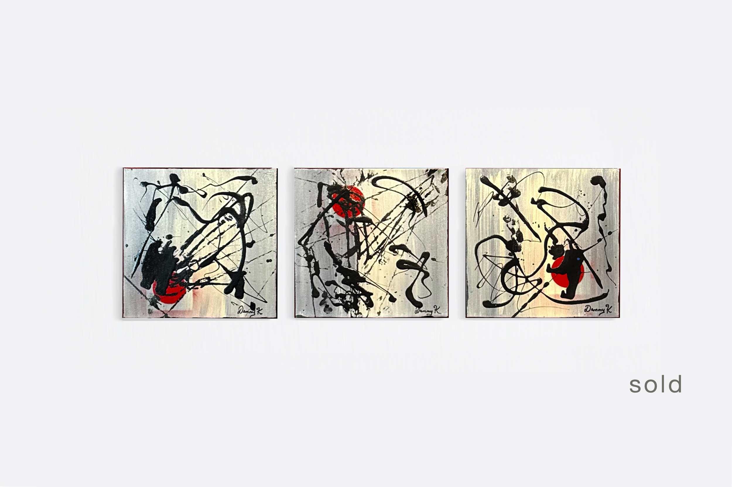 Koishii Ureshii Kazoku | Acrylic On Canvas | Triptych | 1H x 1W Each | Sold