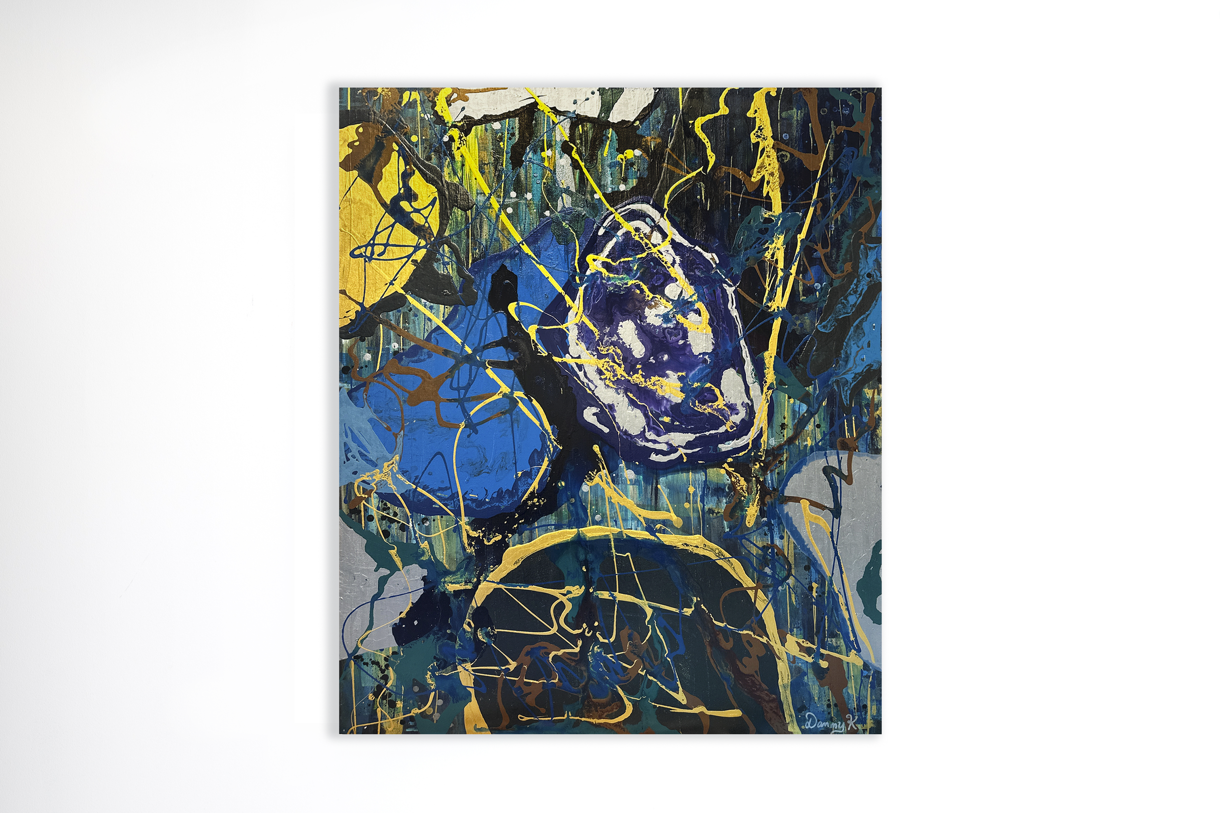 Gilded Nightfall | Acrylic On Canvas with High Gloss Finish | 60W x 48H | Available