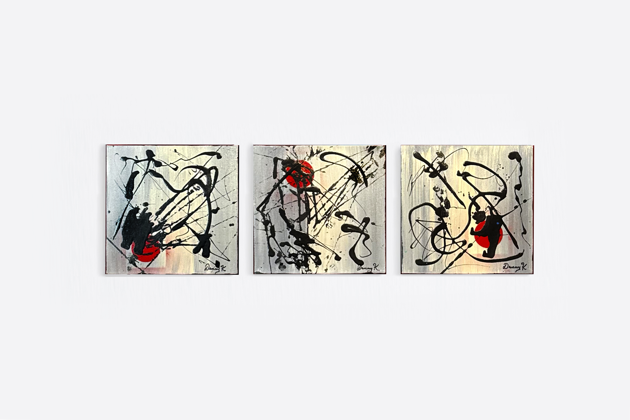 Koishii Ureshii Kazoku | Acrylic On Canvas | Triptych | 1H x 1W Each | Sold