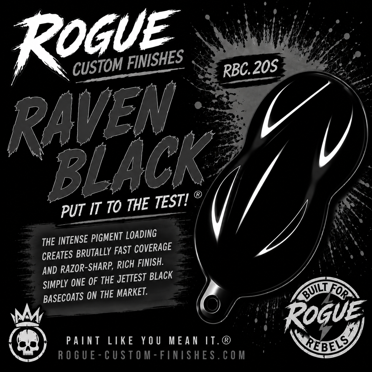 RBC.20S.Q Raven Black Solid Basecoat - Quart