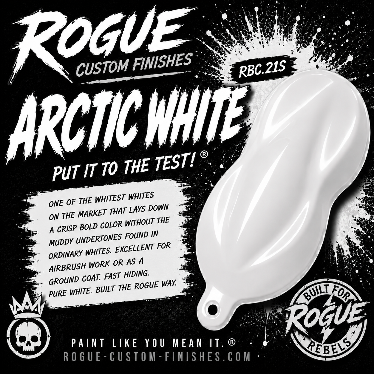 RBC.21S Arctic White Solid Basecoat - Quart