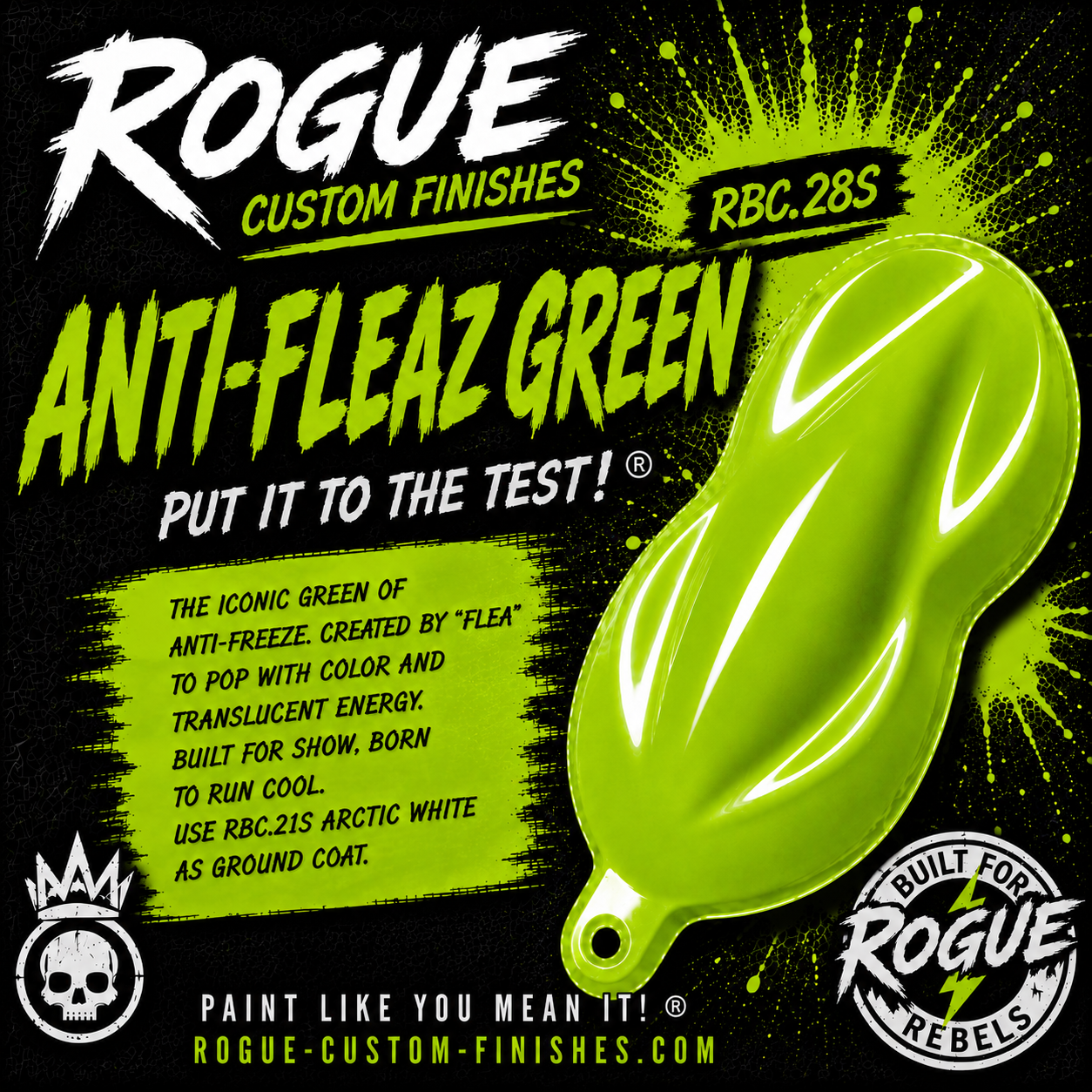 RBC.28S.Q Anti-Fleaz Green Basecoat